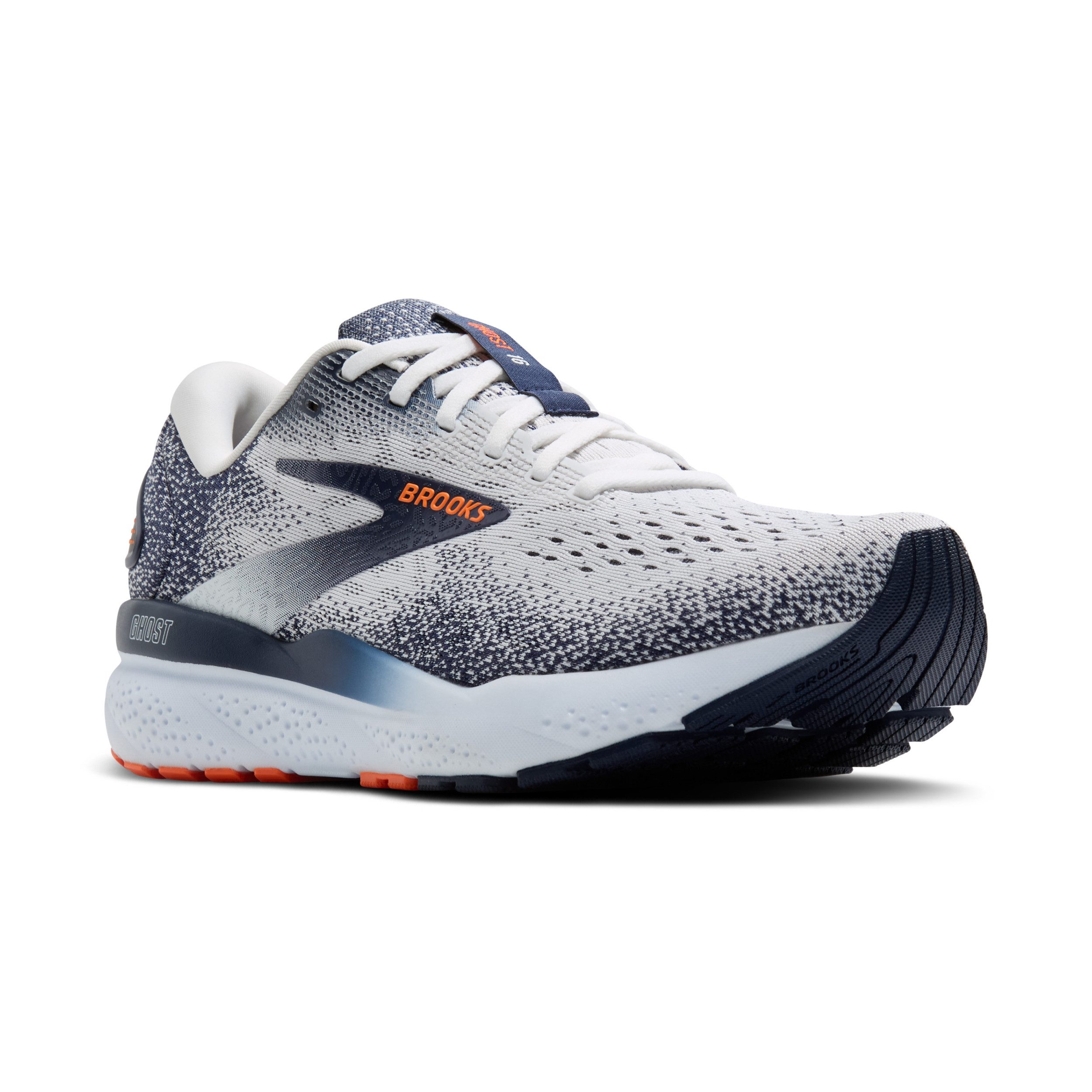 Brooks Ghost 16 White/Peacoat/Orange Laufschuh günstig online kaufen