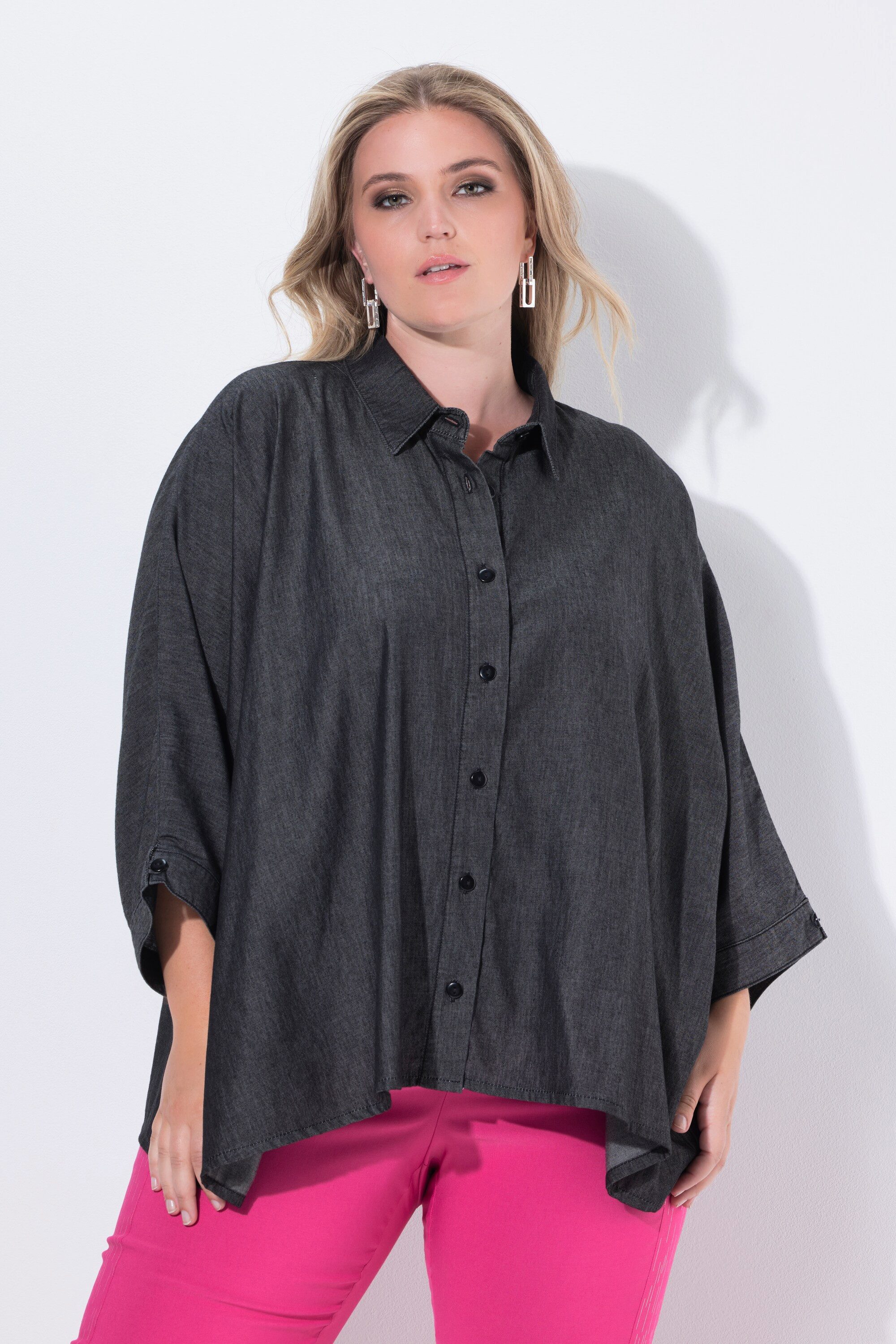 MIAMODA Longbluse Bluse oversized 3/4-Fledermausärmel günstig online kaufen