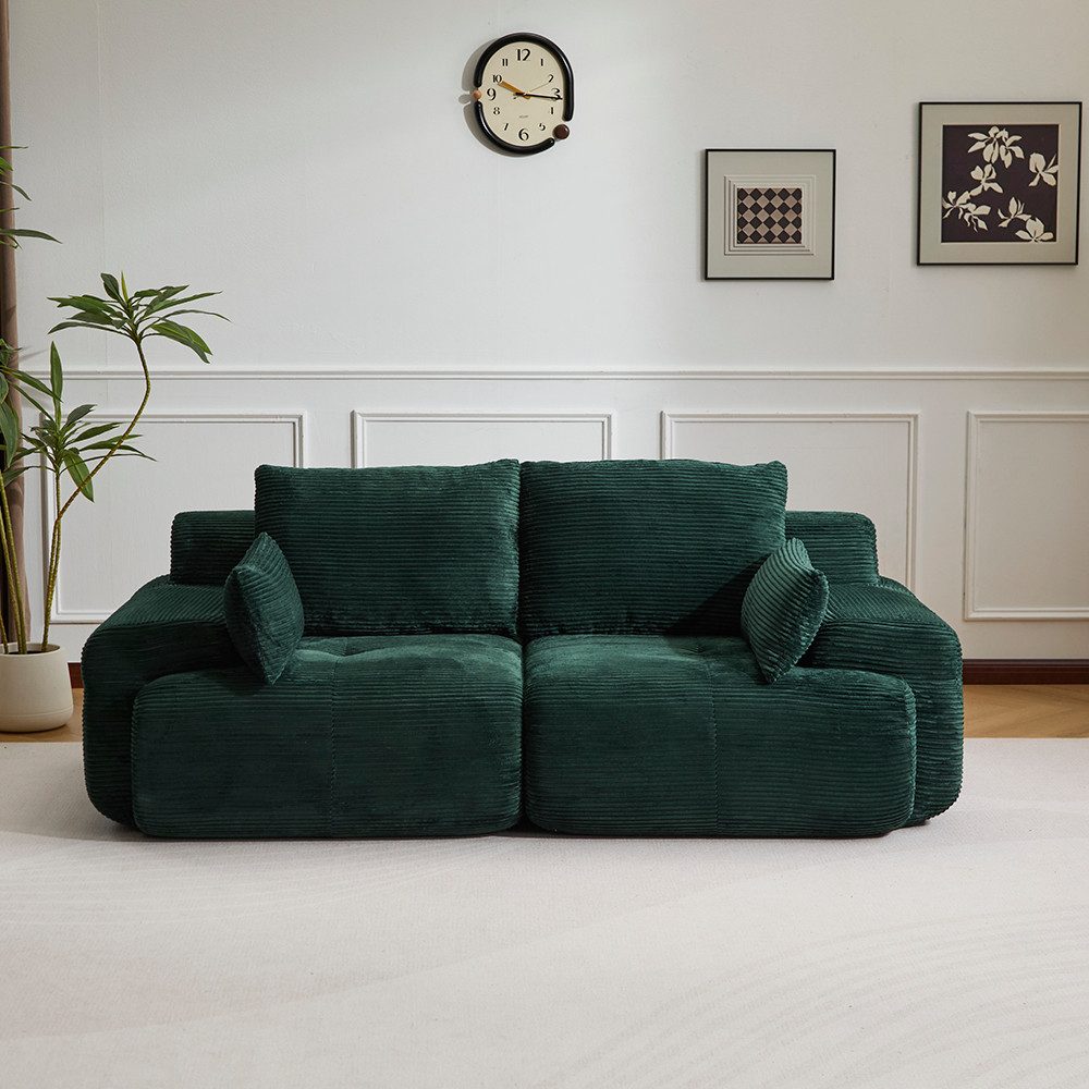 Vankel Sofa 2-Sitzer Sofa für Wohnzimmer, modulare Gestaltung & Komfort, Hochwertiger Cordstoff für weichen, langlebigen Komfort