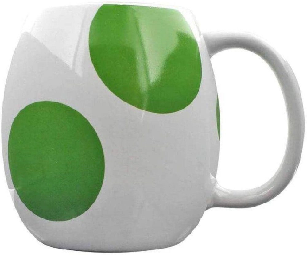 Keramik, - Super Tasse weiß/grün, - - PYRAMID Tasse Mario\
