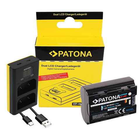 Patona 1 Akku + USB-C Ladegerät für die Fujifilm XT4 X-T4 Kamera-Akku NP-W235 2250 mAh, Dual Ladegerät mit USB-C Anschluss