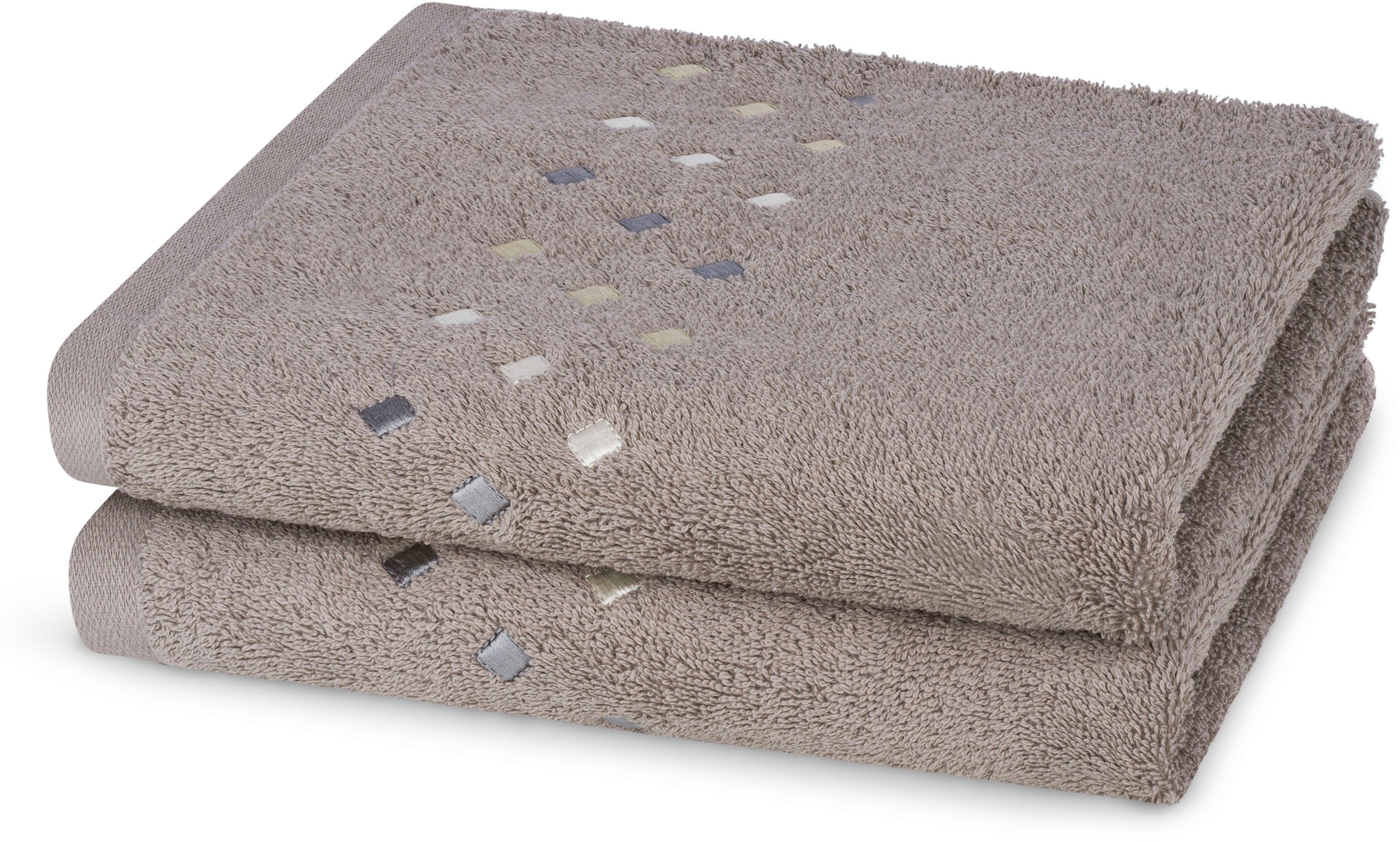 ROSS Handtücher Stoneline, Frottier (Packung, 2-St), aus feinster Baumwolle