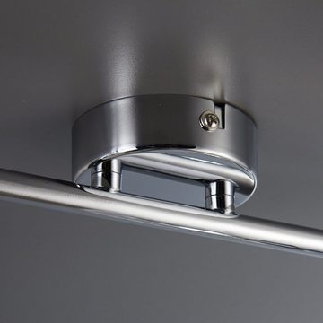 B.K.Licht LED Deckenleuchte, LED wechselbar, Warmweiß, LED Deckenlampe Chrom modern Lampe Wohnzimmer Design drehbar G9