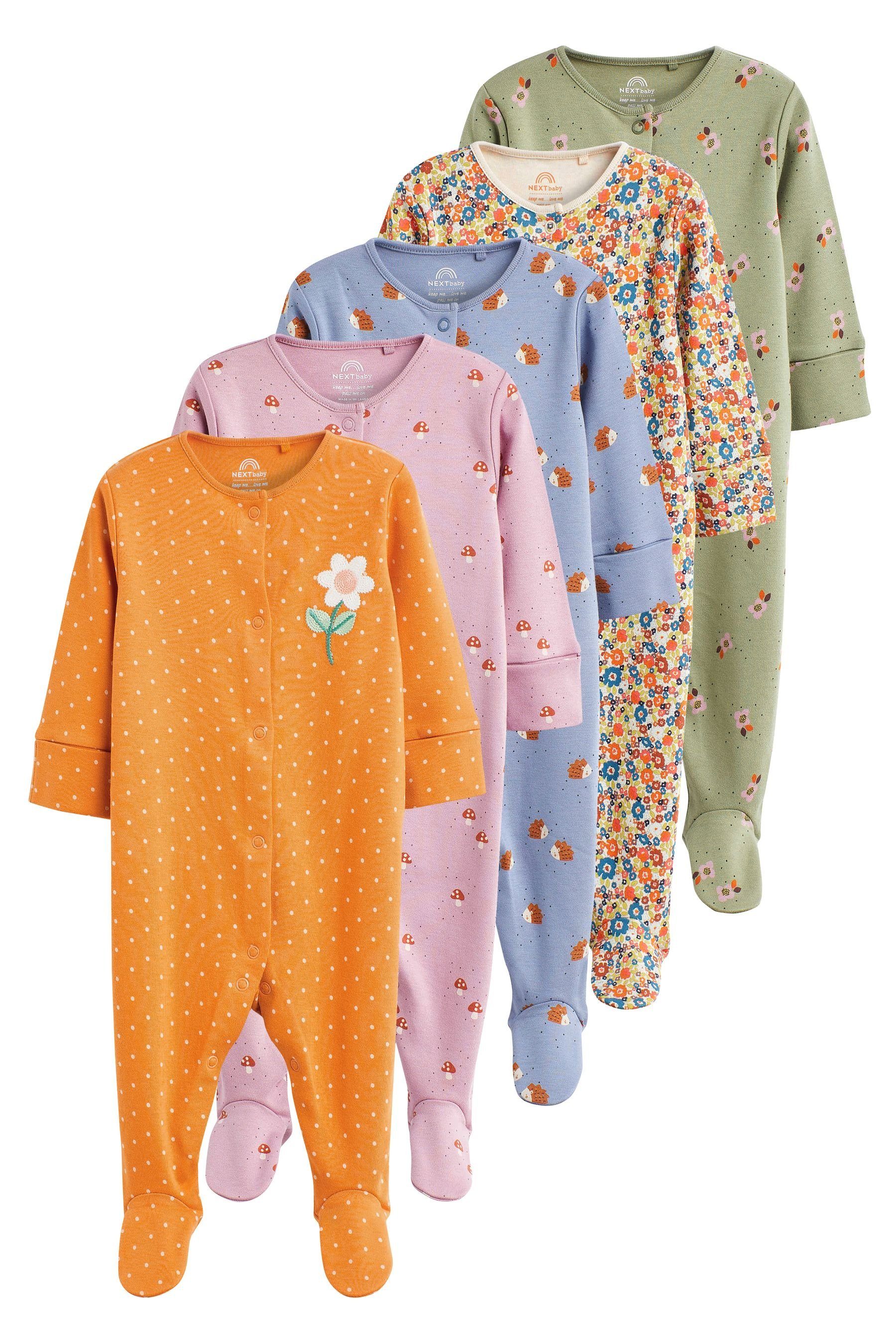 (5-tlg) Schlafoverall Babyschlafanzüge, 5er-Pack Next
