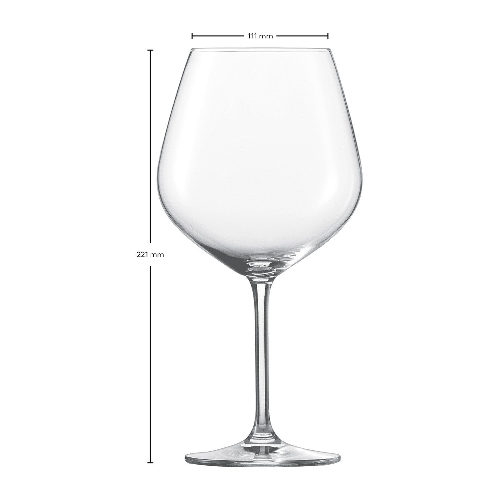 SCHOTT ZWIESEL Rotweinglas Forté Burgundergläser 732 ml 4er Set, 4-tlg., Glas