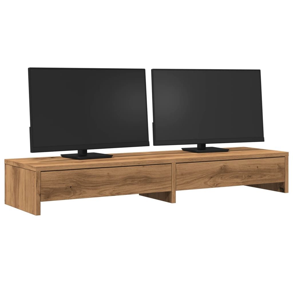 vidaXL Computertisch Monitorständer mit Schubladen Artisan-Eiche günstig online kaufen