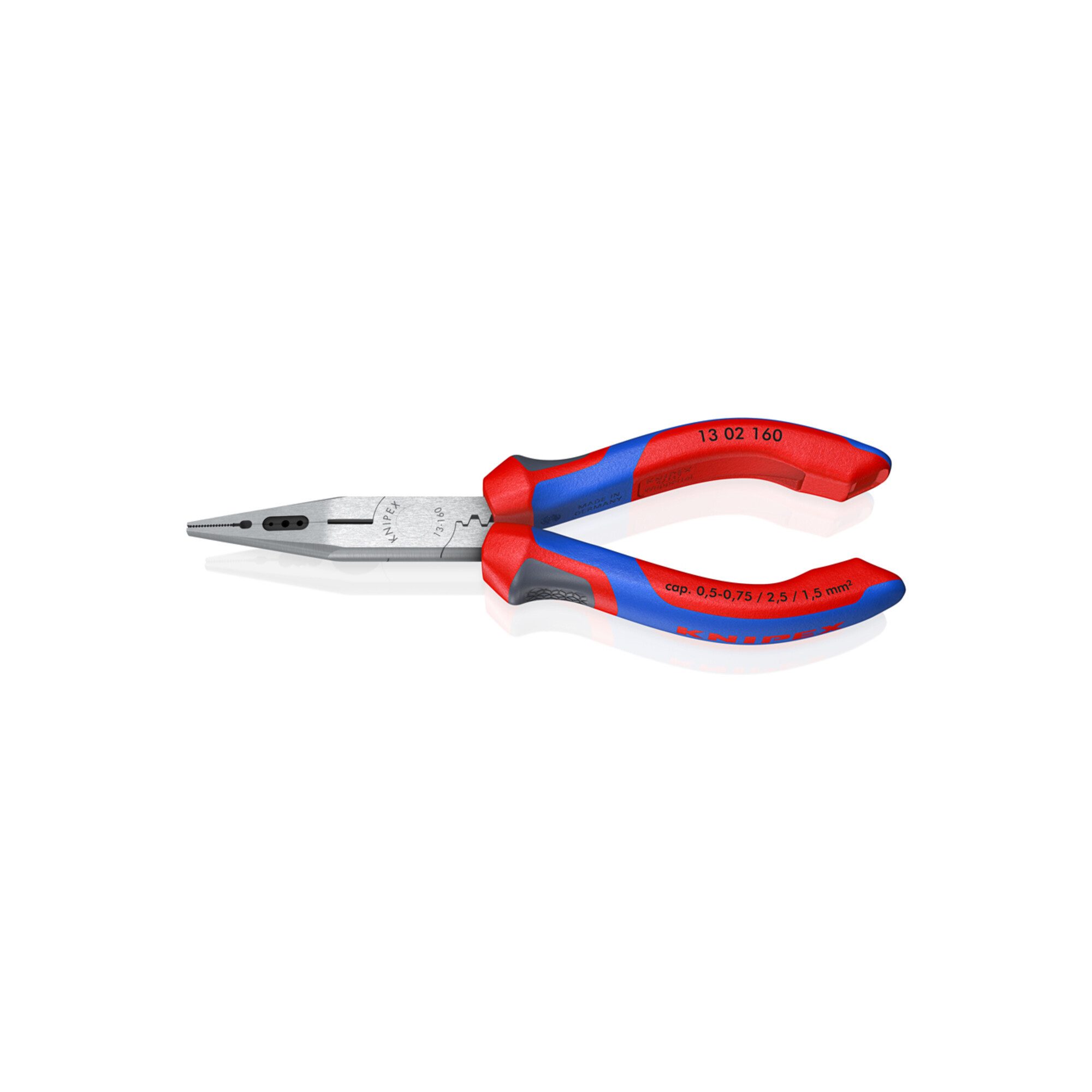 Knipex Abisolierzange KNIPEX 13 02 160 Verdrahtungszange mit Comfort-Griffen schwarz atramen