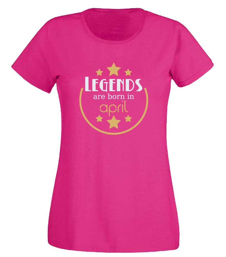T-Shirt Legends are born in … - Monat der Geburt