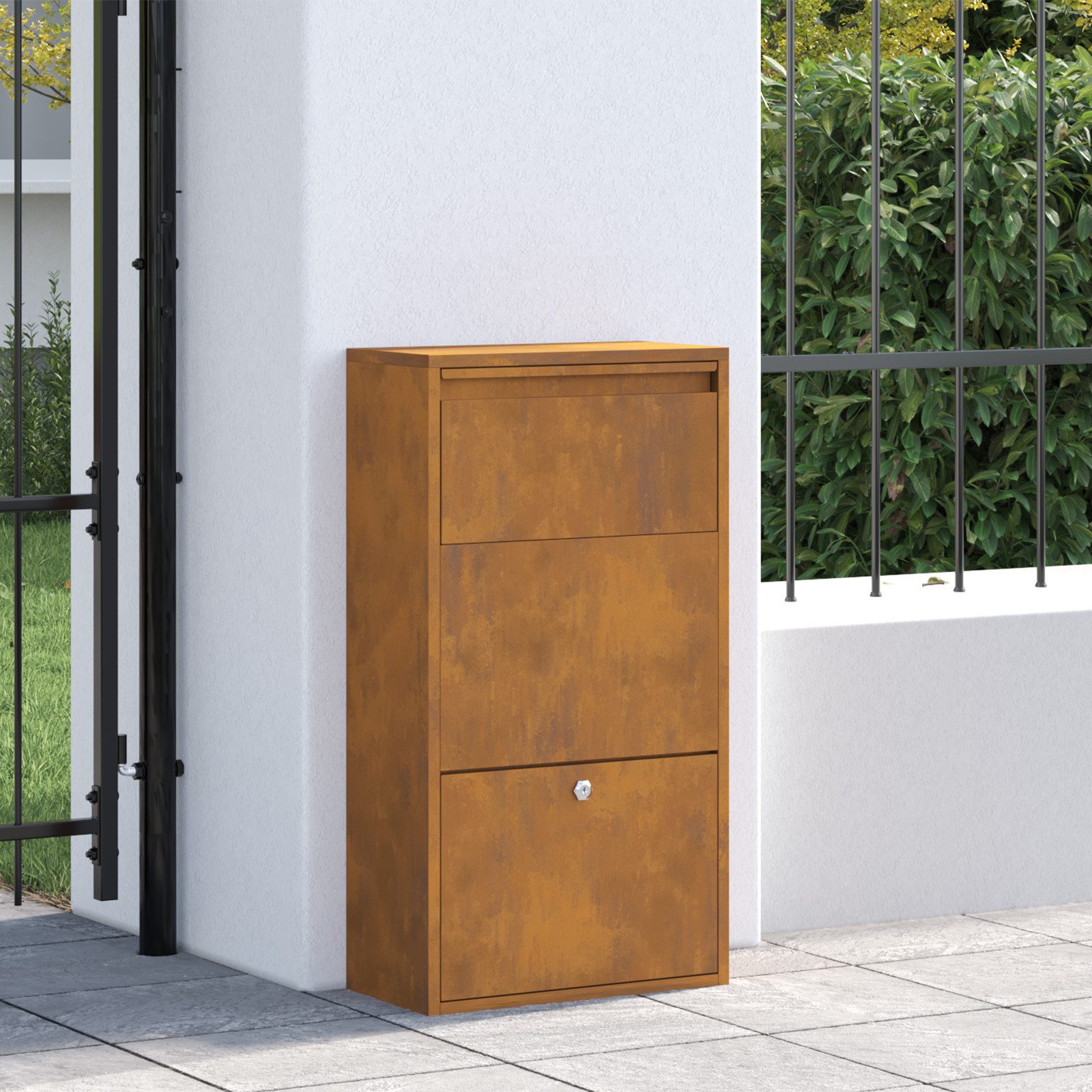 vidaXL Briefkasten Paketeinwurfbox 44x22x82 cm Verwitterter günstig online kaufen