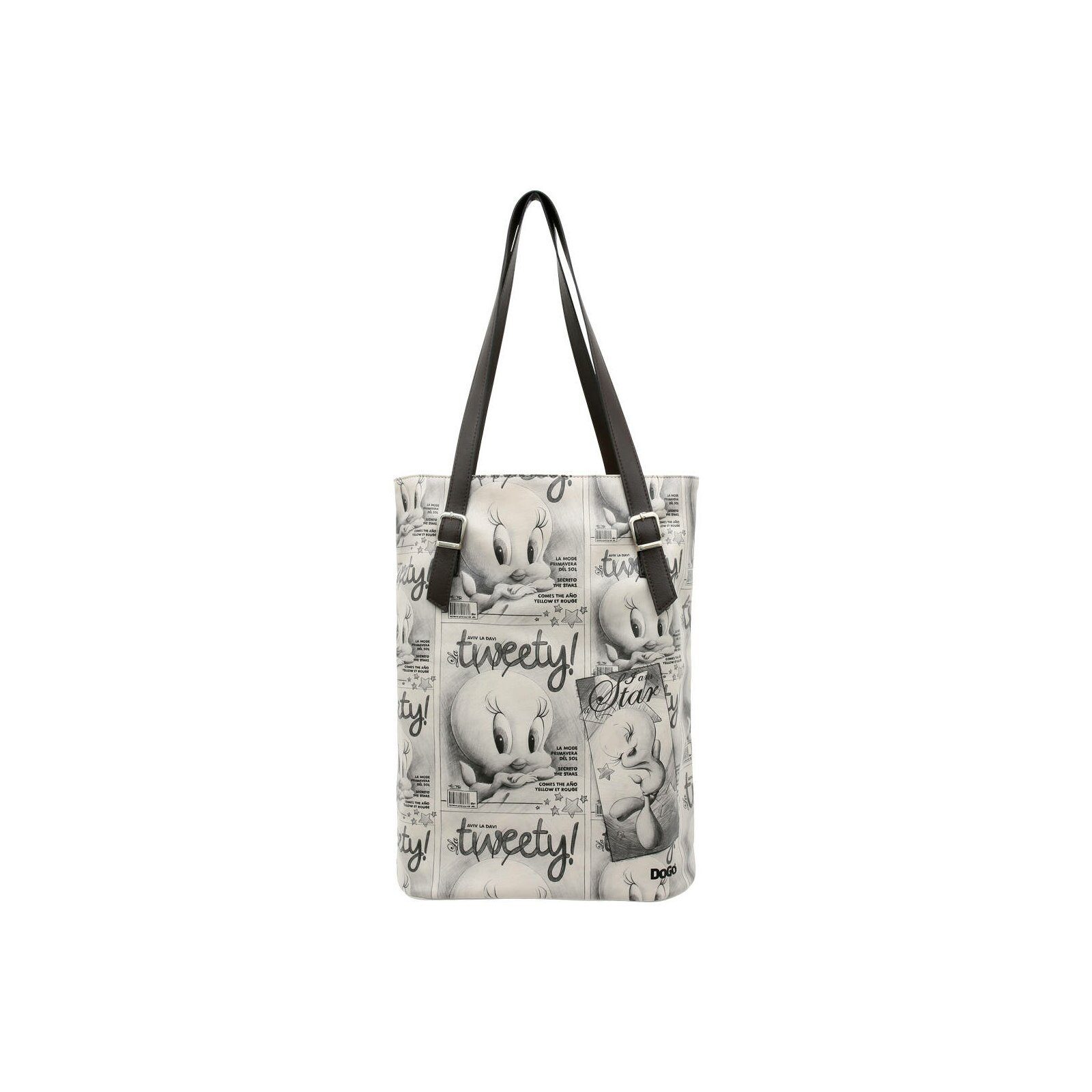 DOGO Umhängetasche Tall Bag Damen Schultertasche Tweety Sketch Damen Schultertasche, Handgefertigt