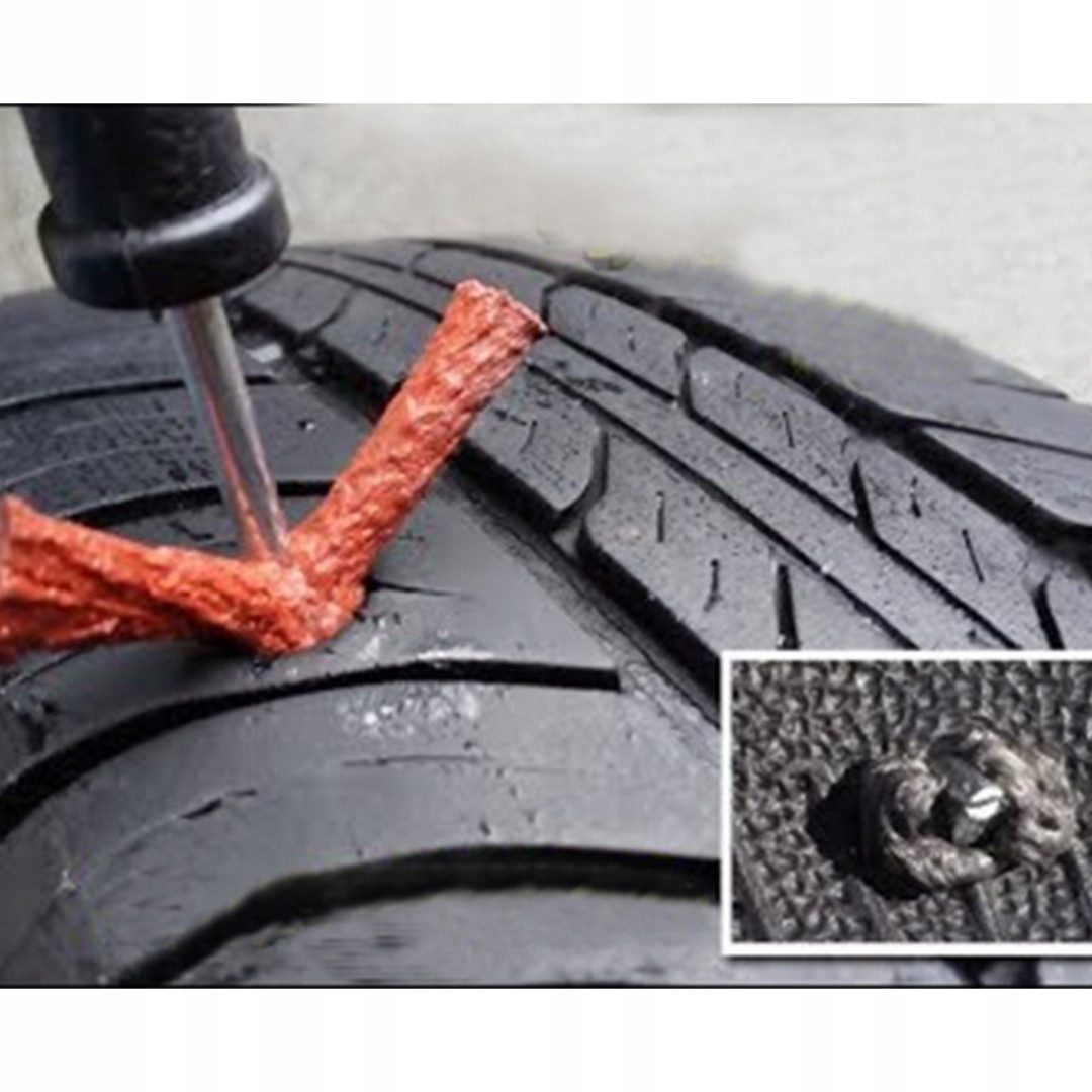 VERK GROUP Reifen-Reparaturset Reifenreparatur Set 8‑tlg Auto Motorrad Pannenset Flickzeug, Set, 1-St., Setumfang 8 Teile, Anwendung schlauchlose Reifen, Werkzeuge manuell, Kompakt, mobil