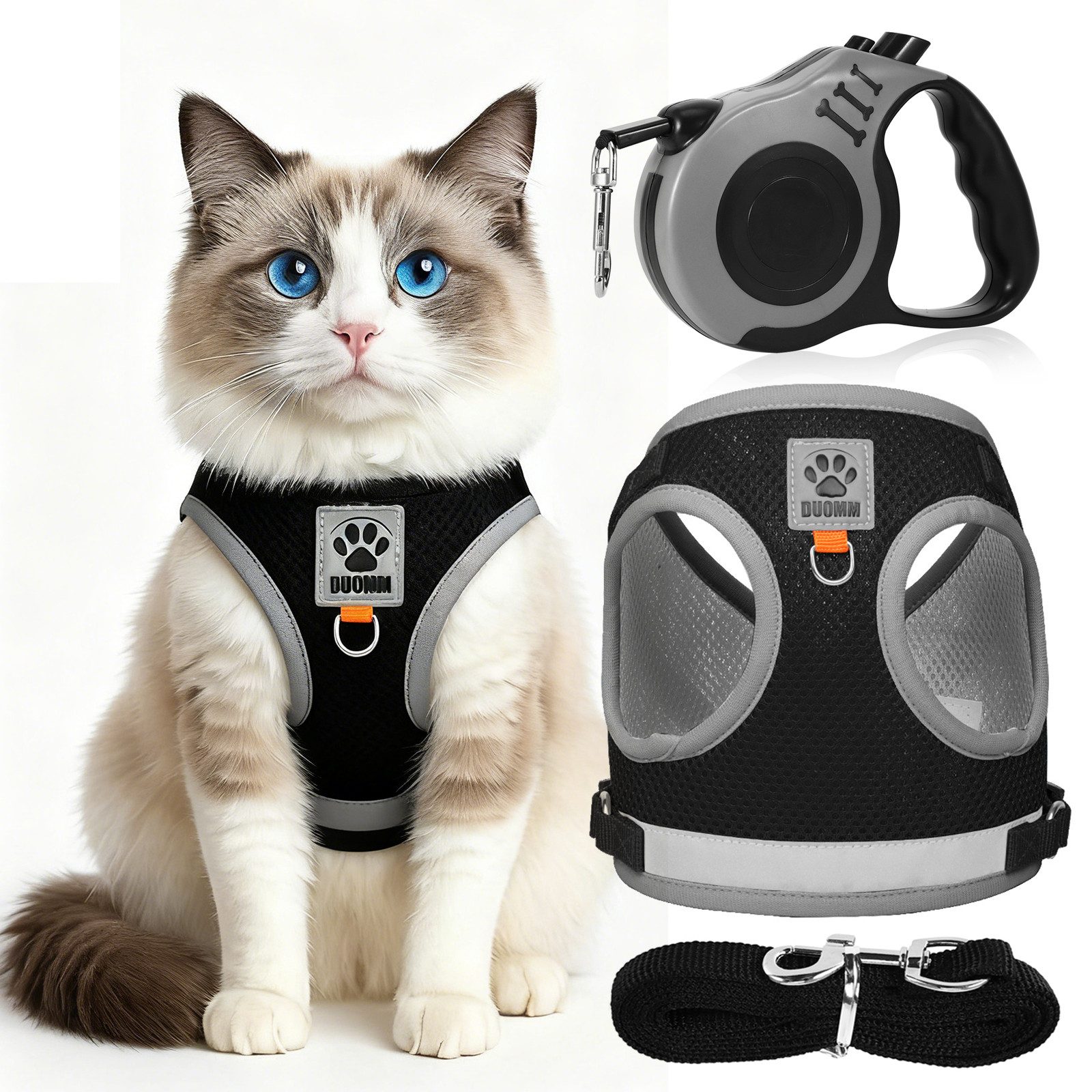 BlingBin Katzen-Geschirr Katzengeschirr mit Leine Verstellbar Ausbruchsiche günstig online kaufen