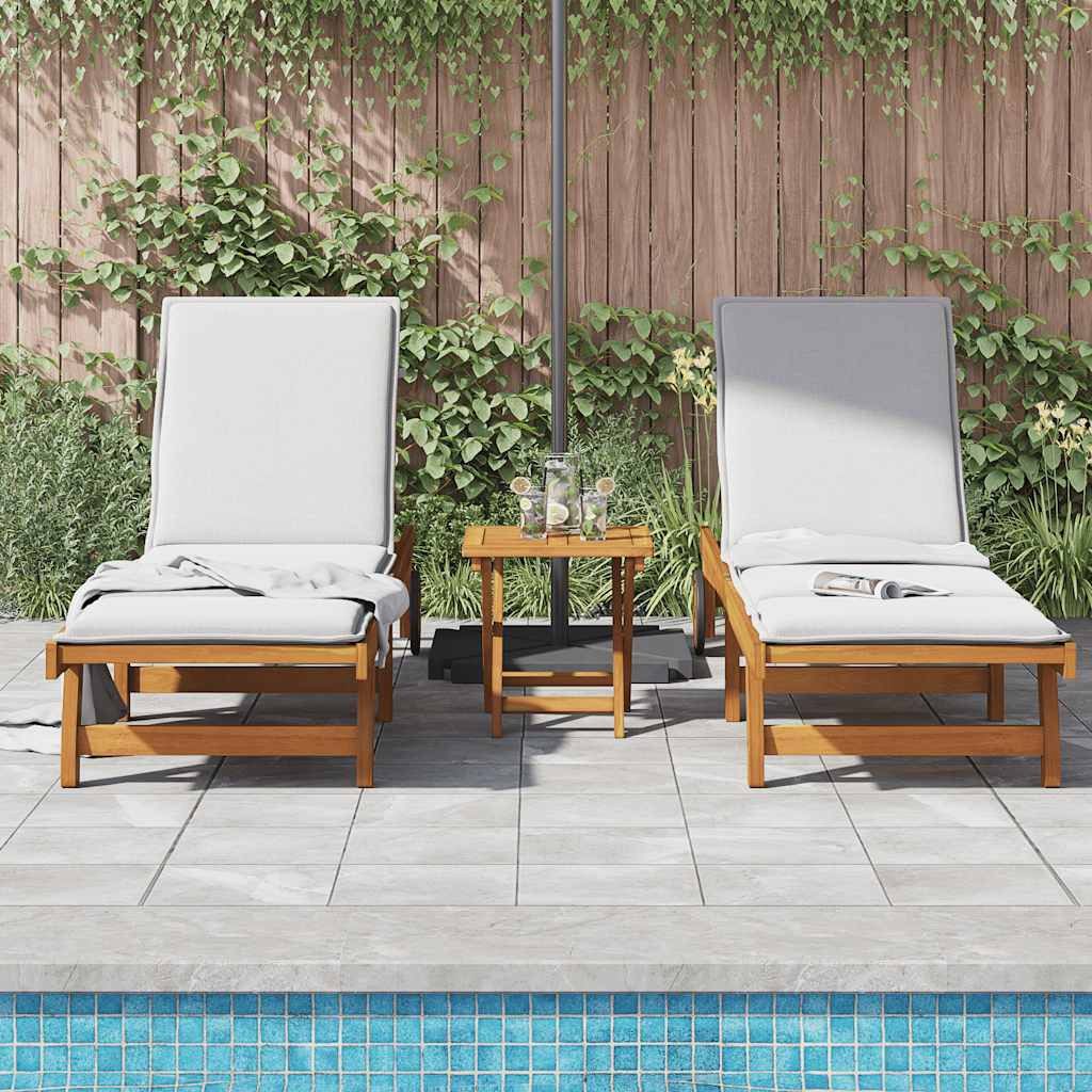 vidaXL Gartenliege Sonnenliegen 2 Stk. Massivholz, günstig online kaufen