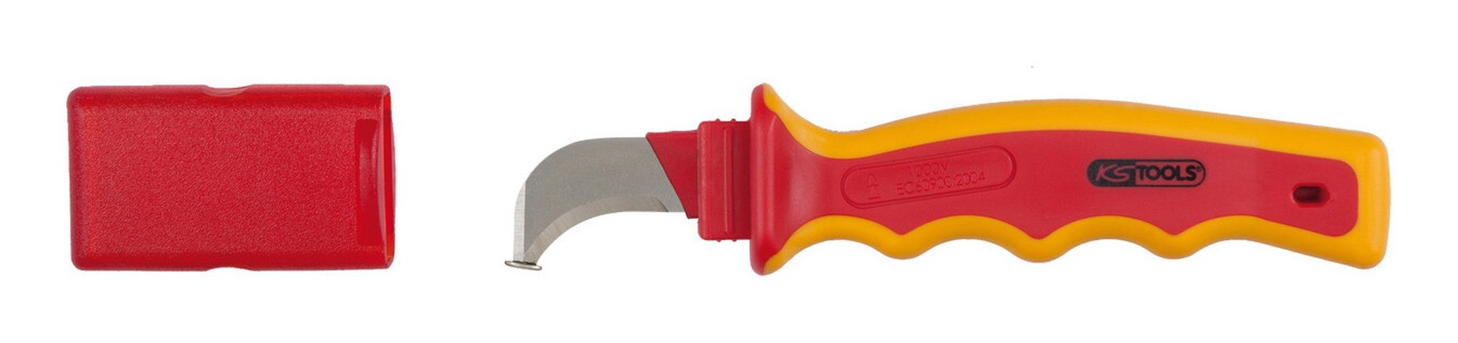 KS Tools Kabelmesser, Mit Schutzisolierung und Hakenklinge
