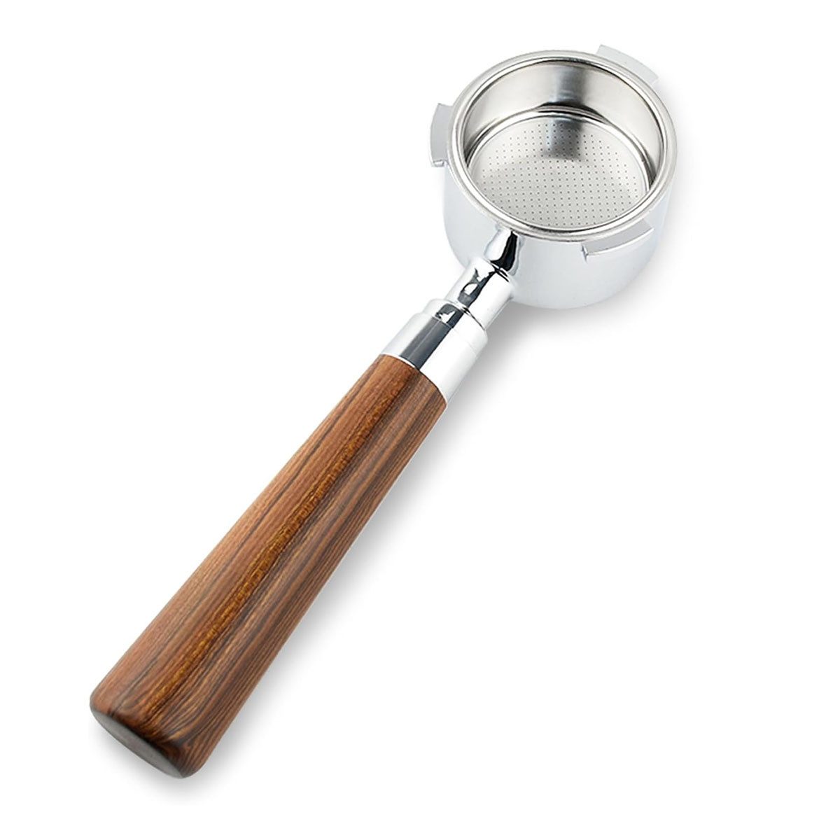 FELIXLEO Wiederbefüllbare Espresso-Kapsel Bodenloser Siebträger 51 mm Espresso Siebträger mit Holzgriff