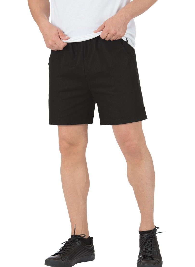 Trigema Jerseyhose TRIGEMA Shorts aus 100% Baumwolle schwarz | Jerseyhosen