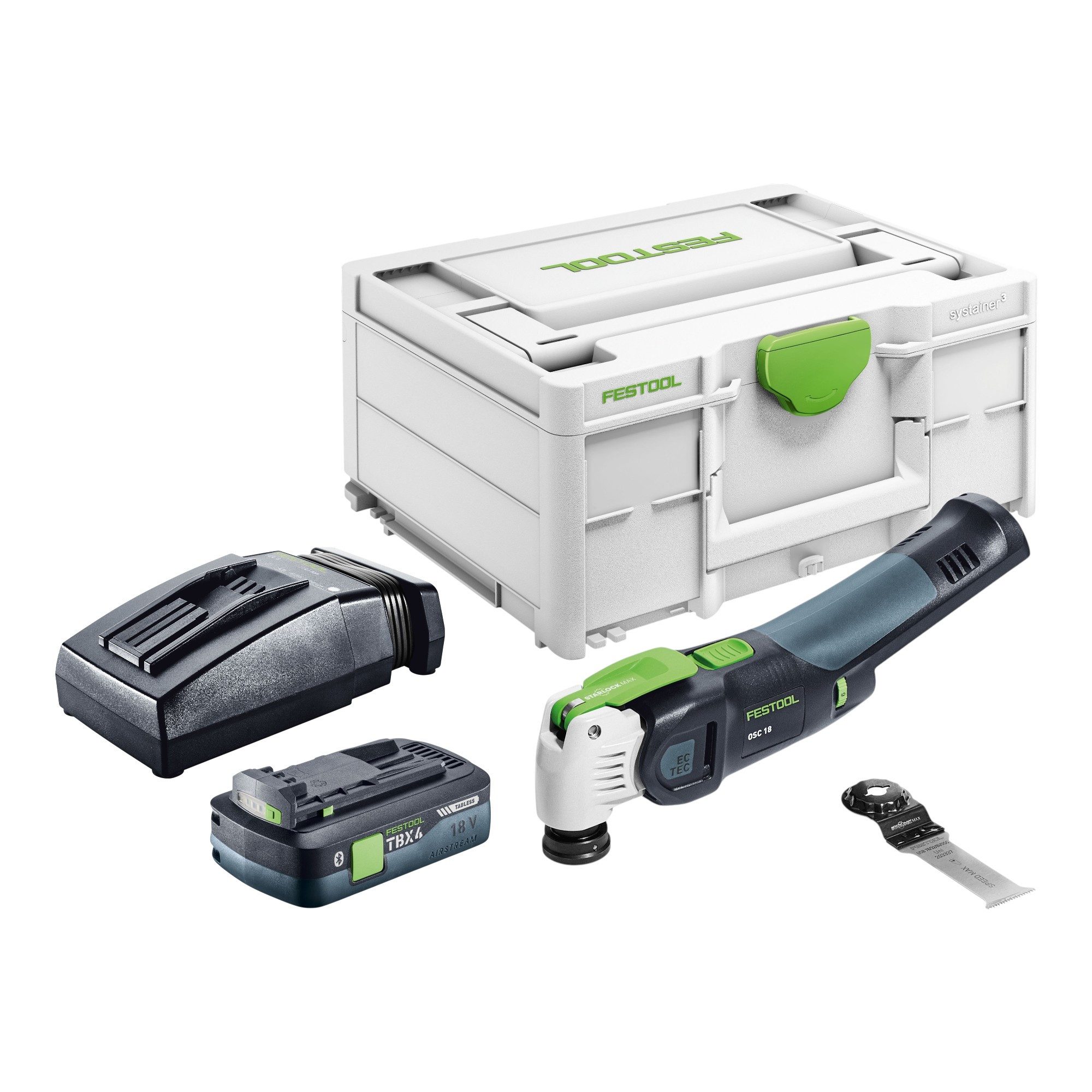 FESTOOL Akku-Multifunktionswerkzeug OSC 18 E-Basic Akku Oszillierer 18 V Starlock Max Brushless