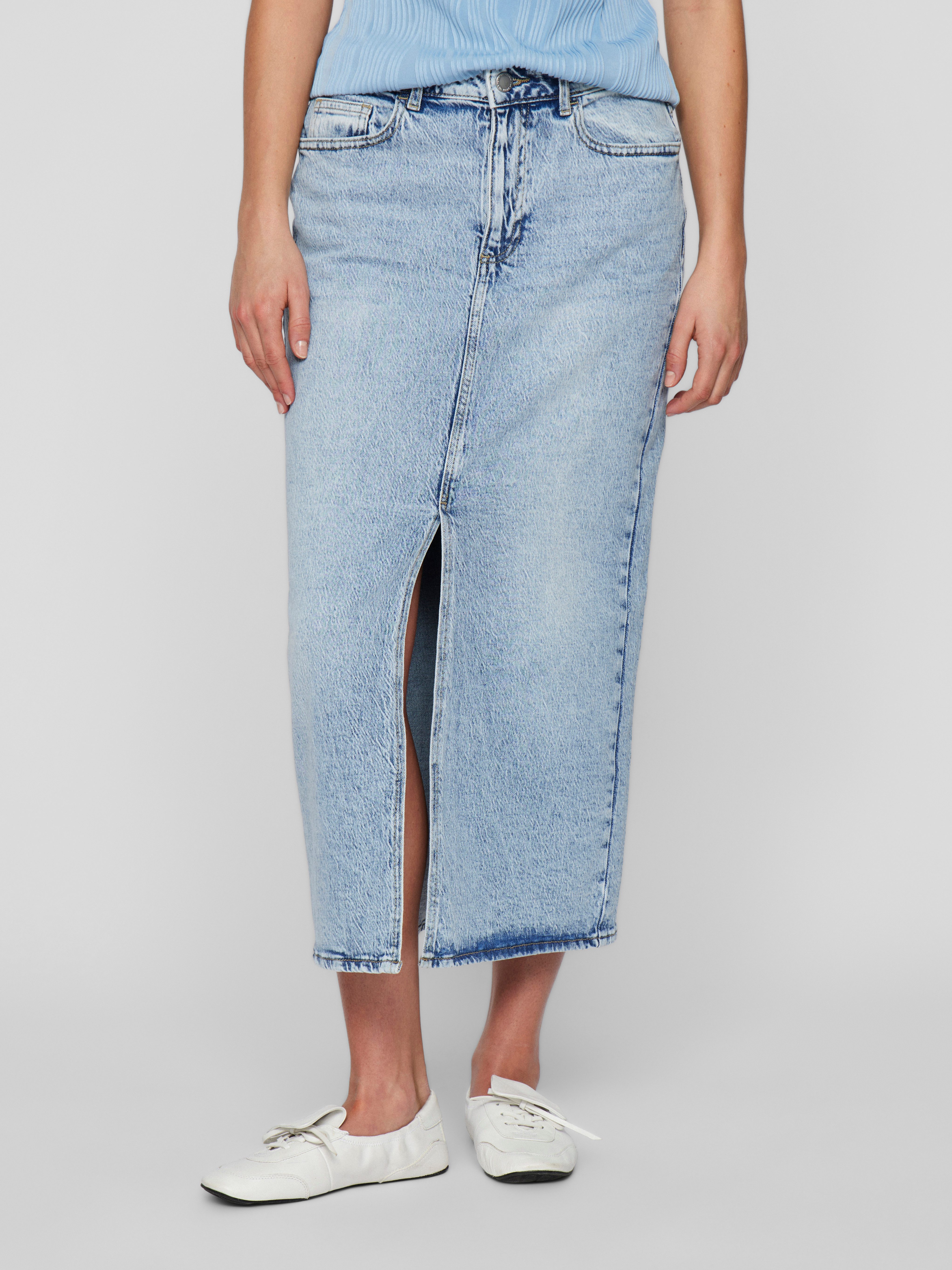 Vila Jeansrock VIJAF HW MIDI DENIM günstig online kaufen