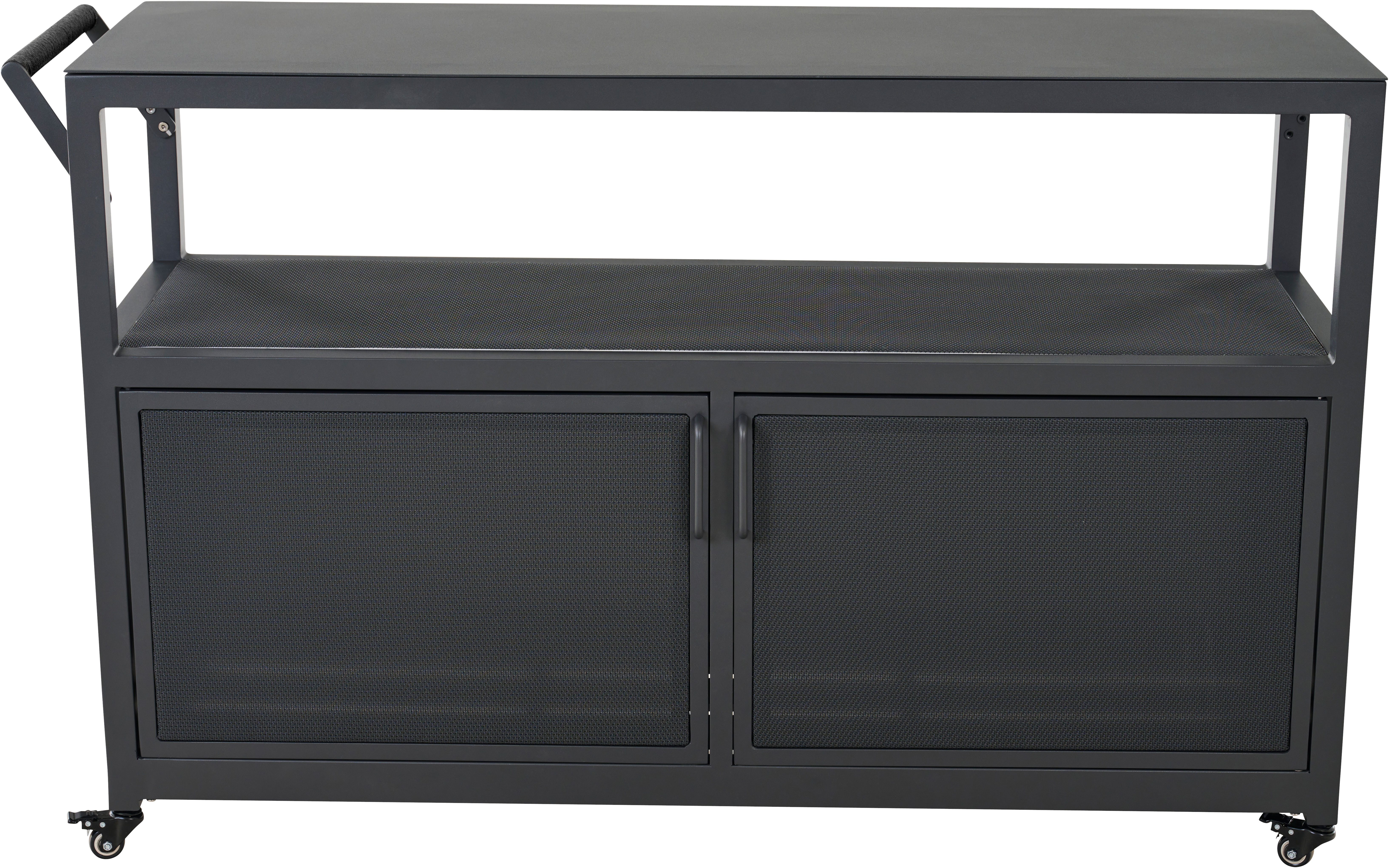 Siena Garden Servierwagen PALMA groß, Aluminiumrahmen, Ranotex® Bezug dunkelgrau