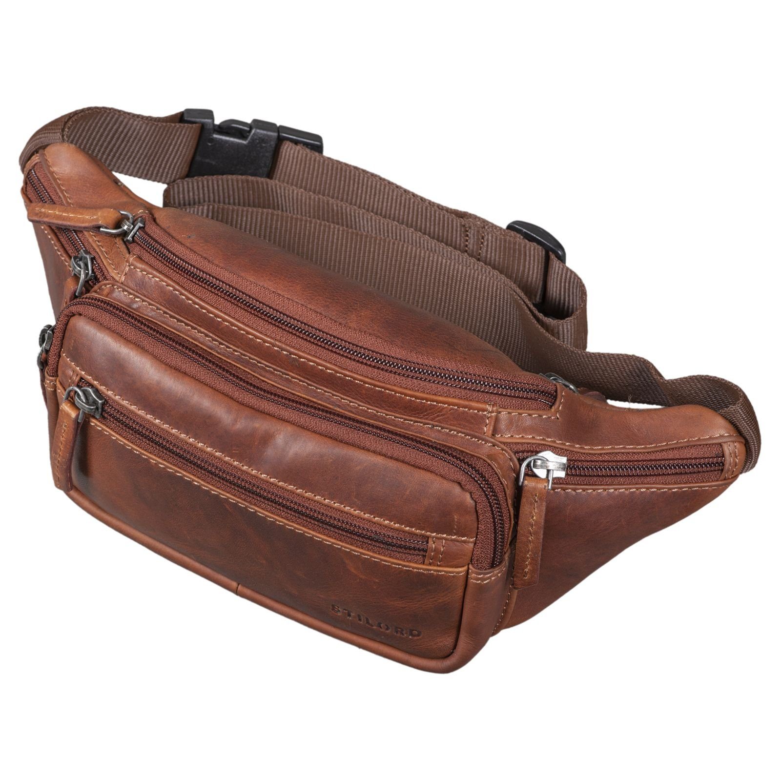 STILORD Bauchtasche "Zion" Vintage Gürteltasche Echtleder Bauchtasche