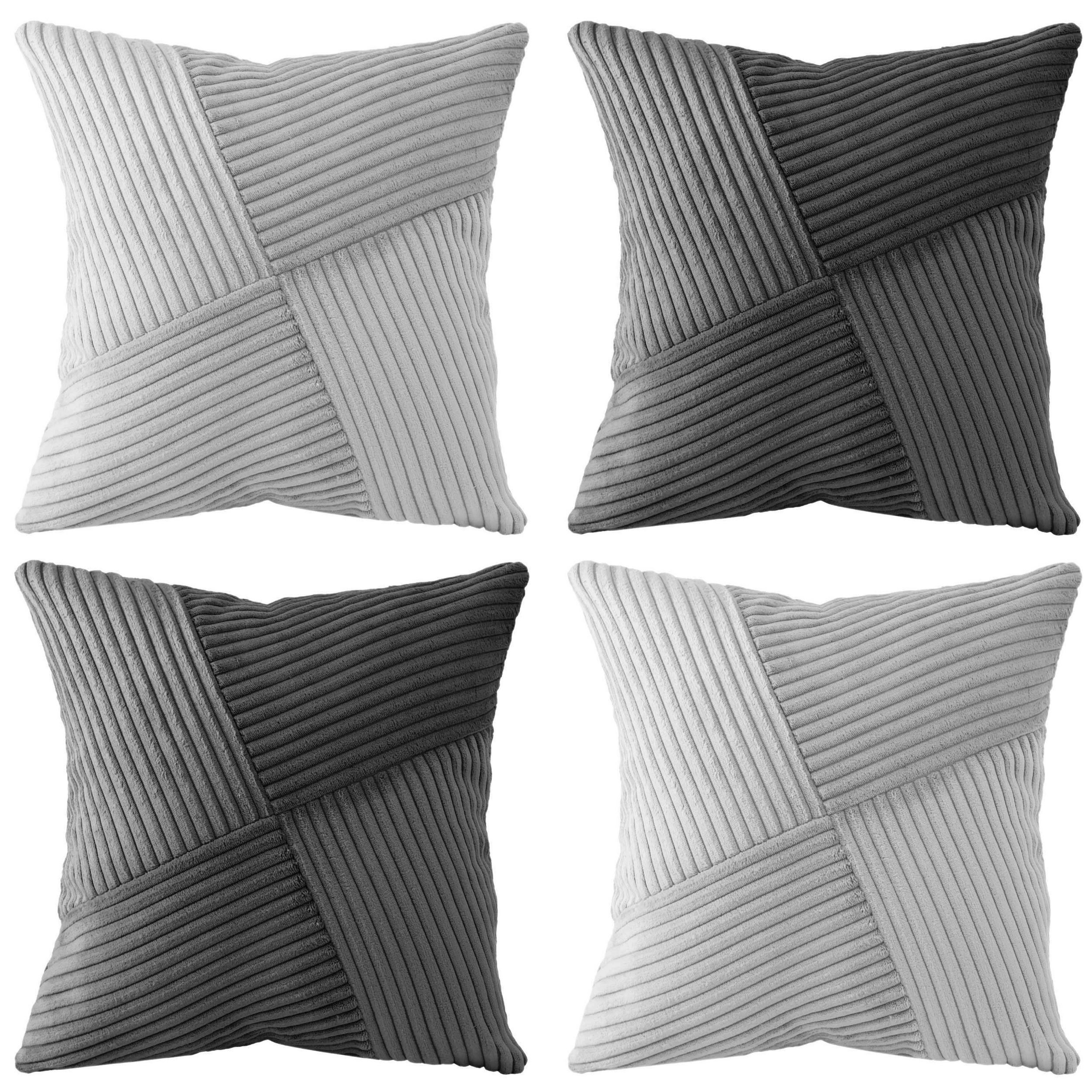 Amilian Kissenhüllen - 4er Set Kissenbezug, Kissenbezüge - Zierkissenbezüge, (4 Stück), 40x40 cm, Kissenhülle für Sofakissen, Dekokissen, Zierkissen, Kissen