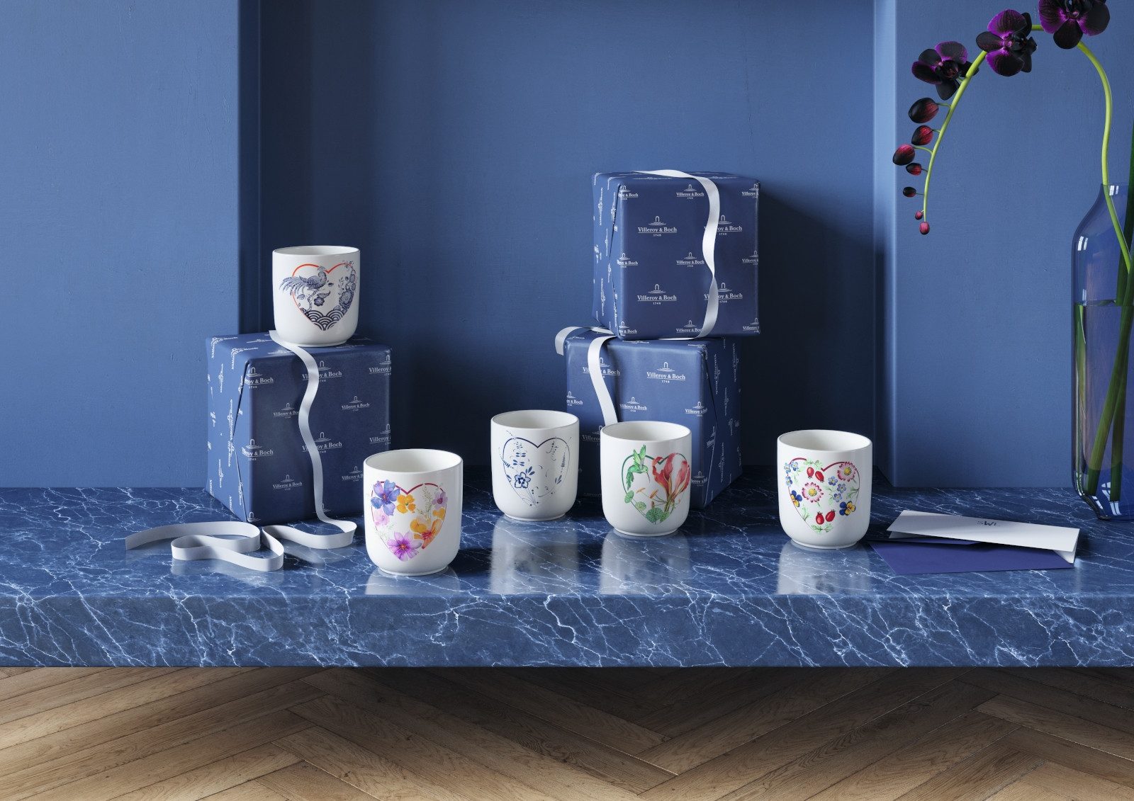 Villeroy & Boch Becher Jubiläums Becher Vieux Luxembourg 290 ml, Premium Porcelain