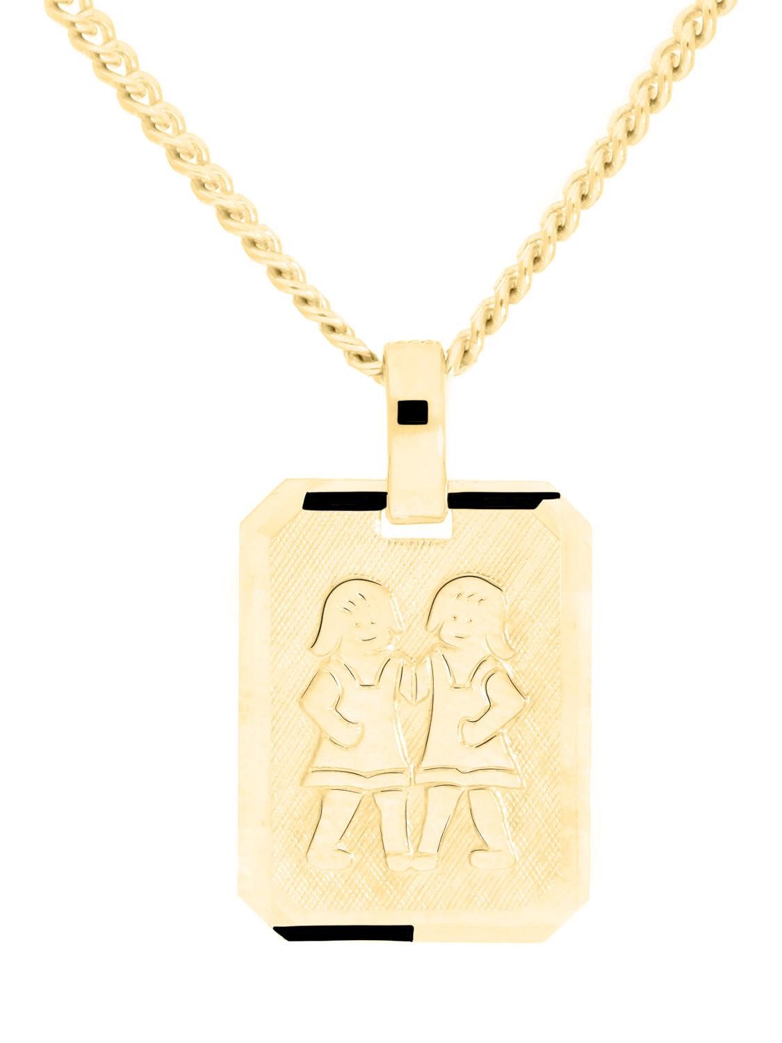 My Gold Sternzeichenanhänger Damen & Herren ZWILLINGE Sternzeichen Anhänger Gold 333 - Gaudino (Set, 1-tlg., inkl. Schmuckbox), Geschenke