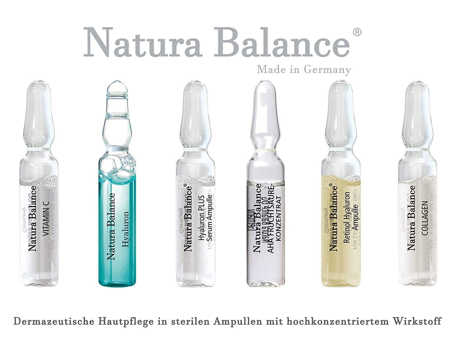 Wirkstoffampulle die Serum Ampullen Zusatzpflege 2ml, 15 Gesichtspflege mit Balance als für Haut Hyaluron reife Natura Hyaluronsäure Fältchen. Stück