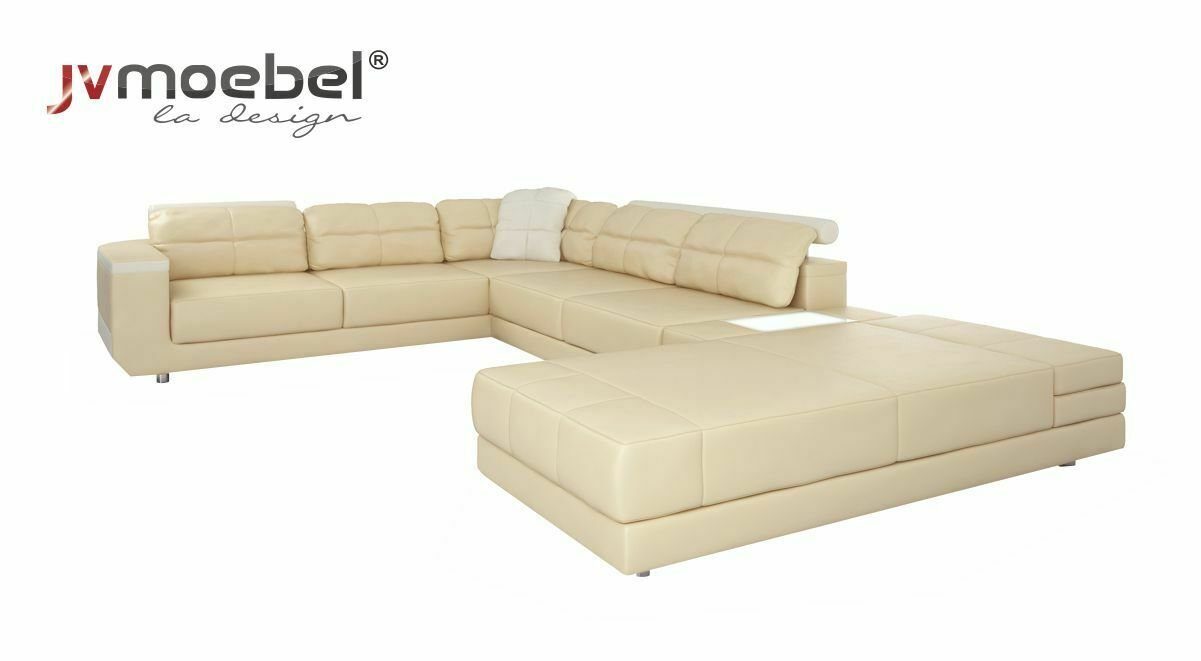 JVmoebel Ecksofa, Sofa Eckcouch Sofas Couch Form Wohnlandschaft Polster Ecksofa Design U