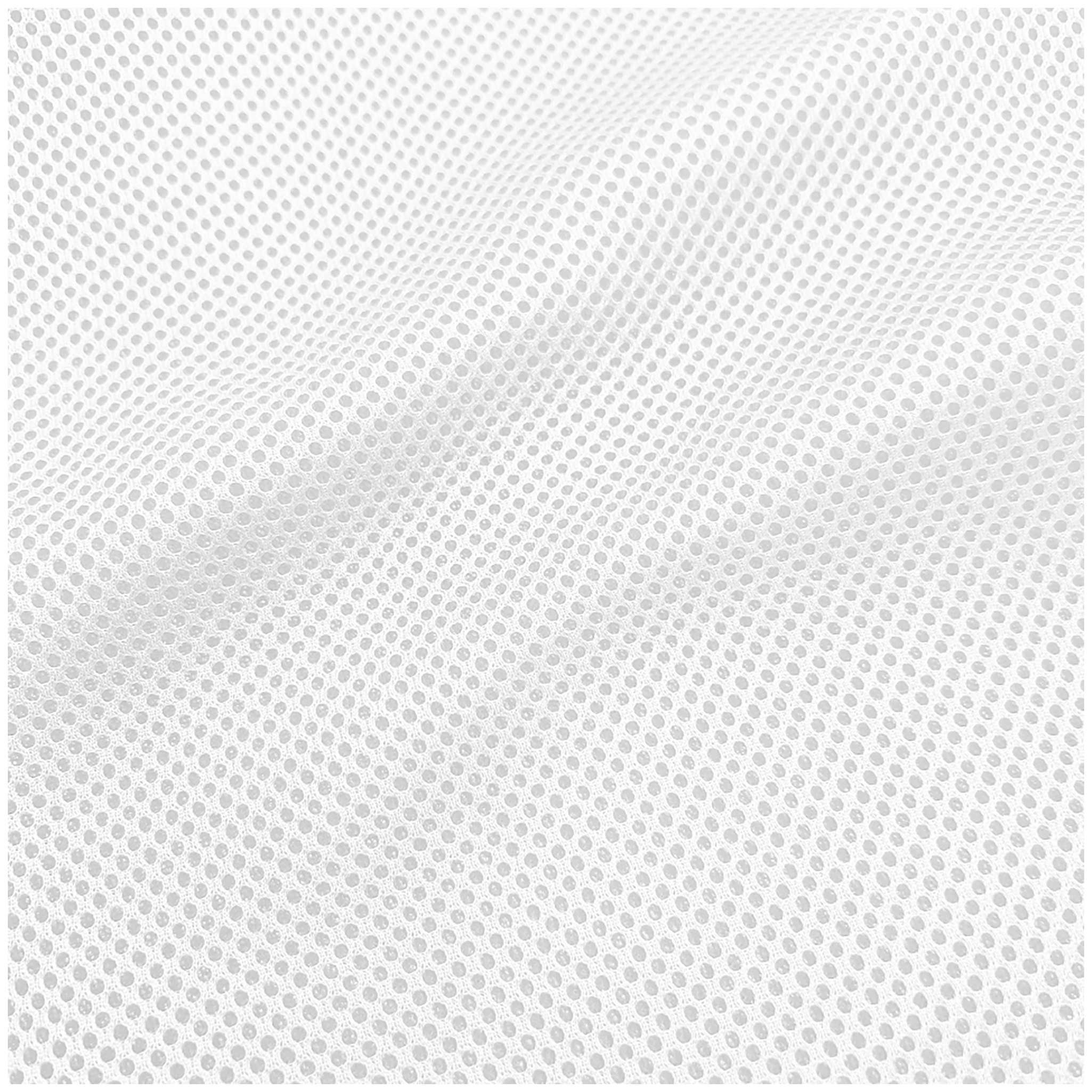 maDDma Stoff 3D Air Mesh 4mm Distanzgewebe 150cm Meterware Polyester Rucksack DIY, weiß