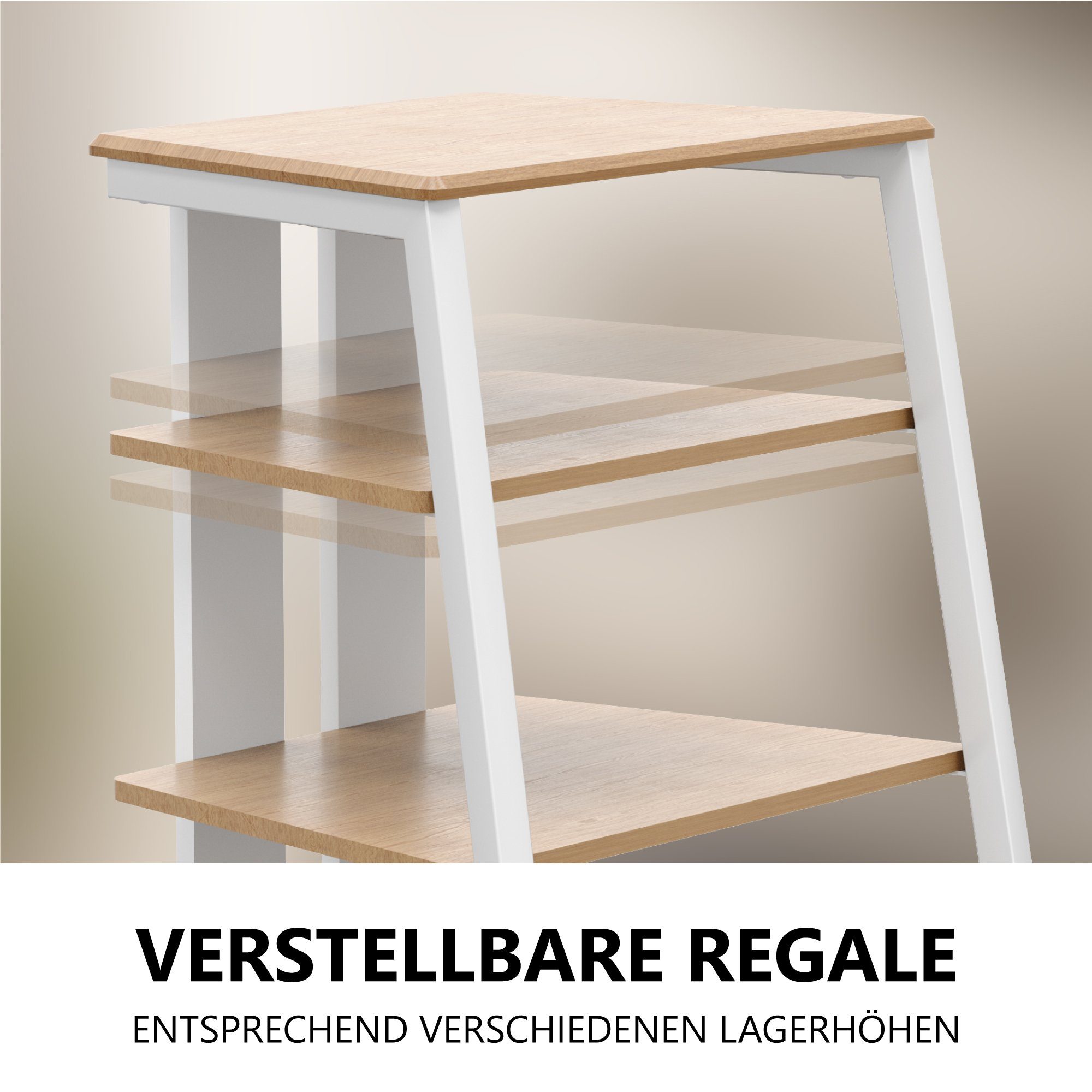 FITUEYES TV-Regal, HIFI Rack, höhenverstellbar, Plattenspieler Ständer