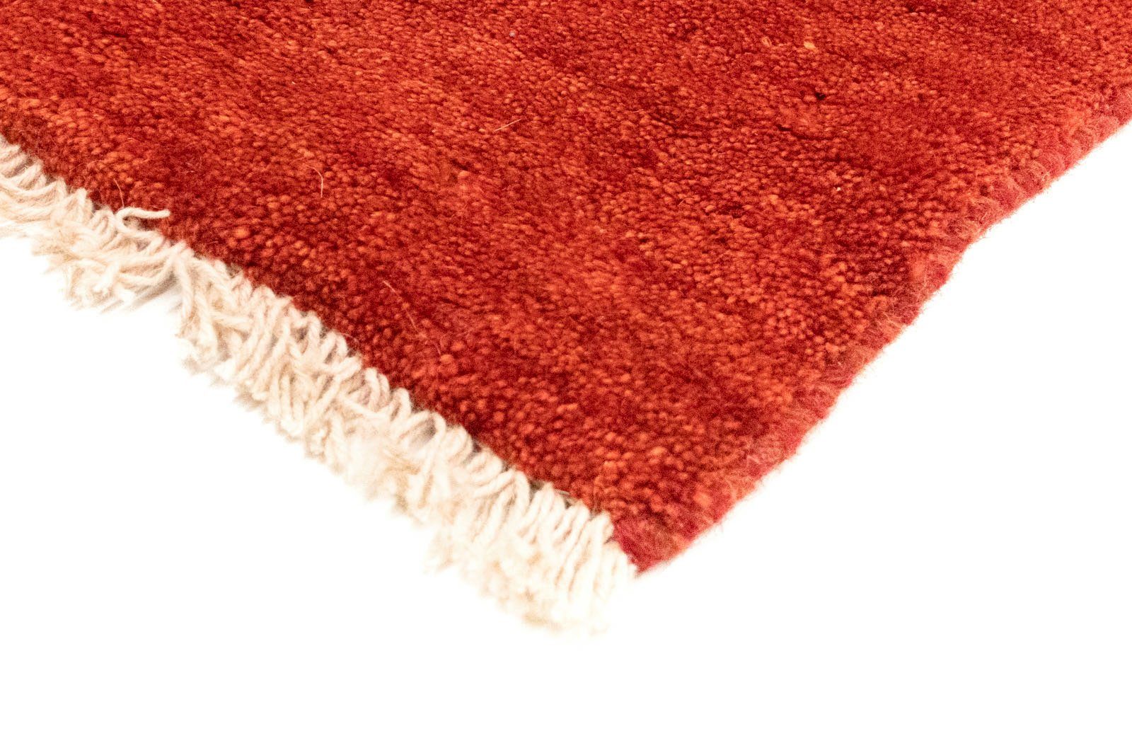 handgeknüpft Teppich 18 Höhe: Wollteppich rechteckig, Gabbeh morgenland, handgeknüpft rot, mm,