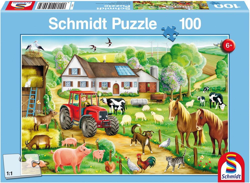 Schmidt Spiele Puzzle 100 Teile Schmidt Spiele Kinder Puzzle Fröhlicher Bau günstig online kaufen