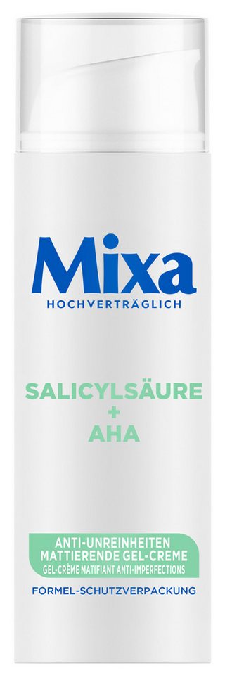 Mixa Gesichtspflege MIXA ANTI-UNREINHEITEN MATTIERENDE GEL-CREME, für ölige Haut, sorgt für ein mattes Hautbild, mildert Pickelmale