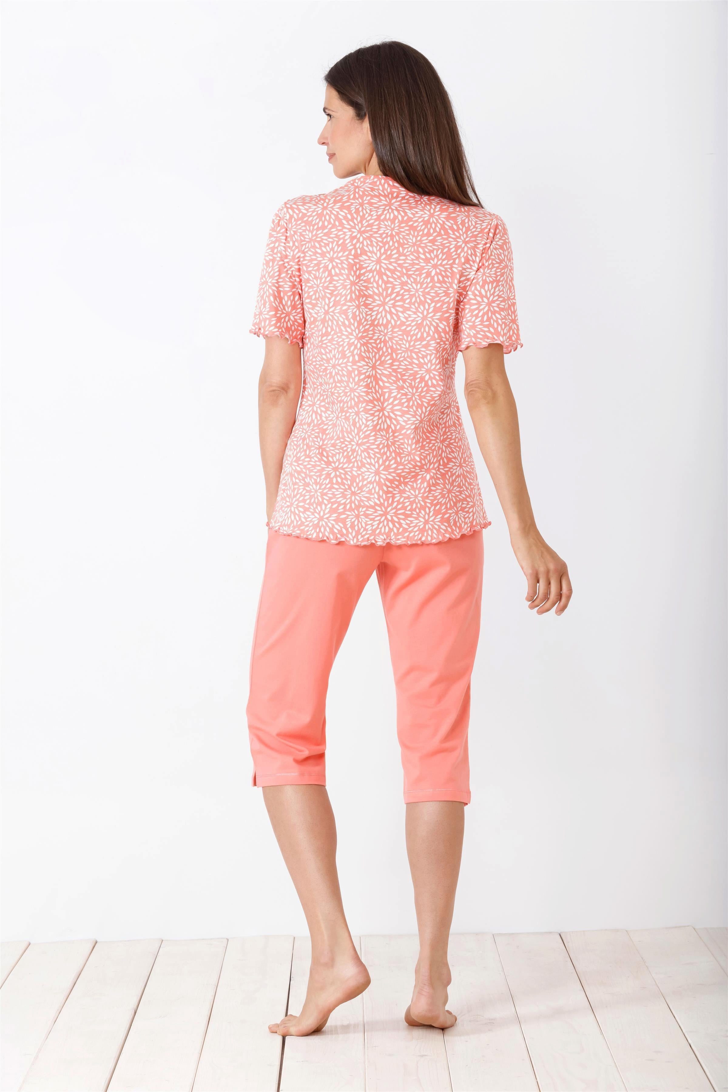 Hajo Schlafanzug Damen Capri-Schlafanzug, Premium Cotton günstig online kaufen