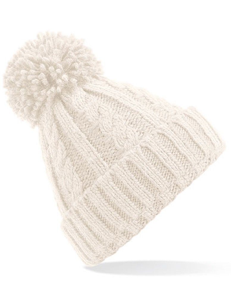 Strickmütze / / Bommelmütze für Beige Beechfield® Frauen mit Wintermütze Mütze Damen Thermoband Bommel