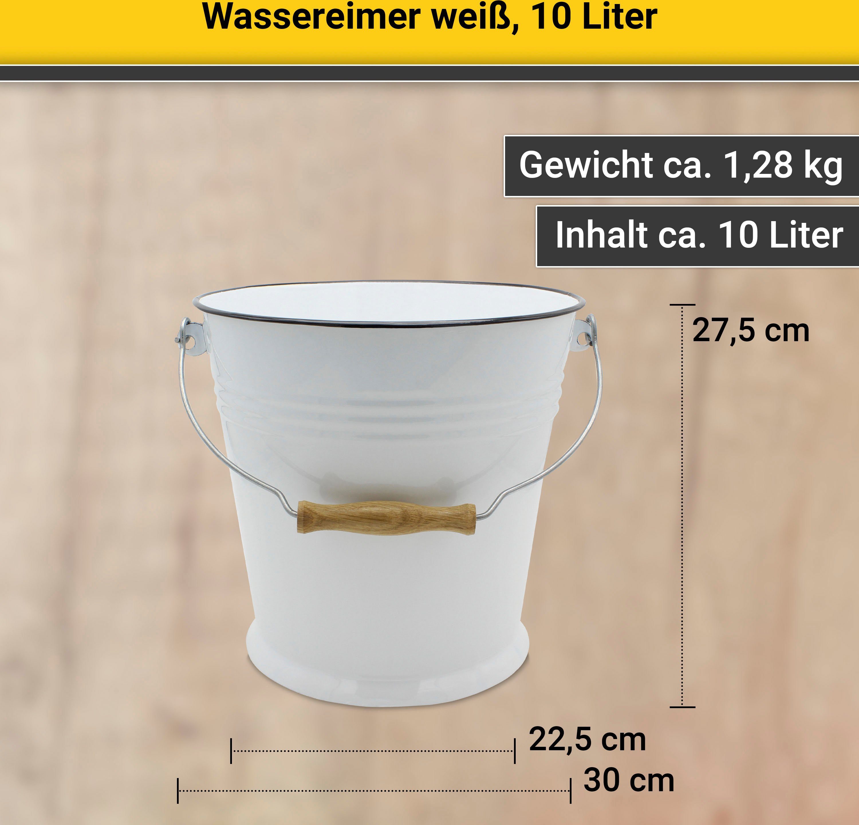 Krüger Putzeimer, Liter 10 Emaille, (1-tlg)
