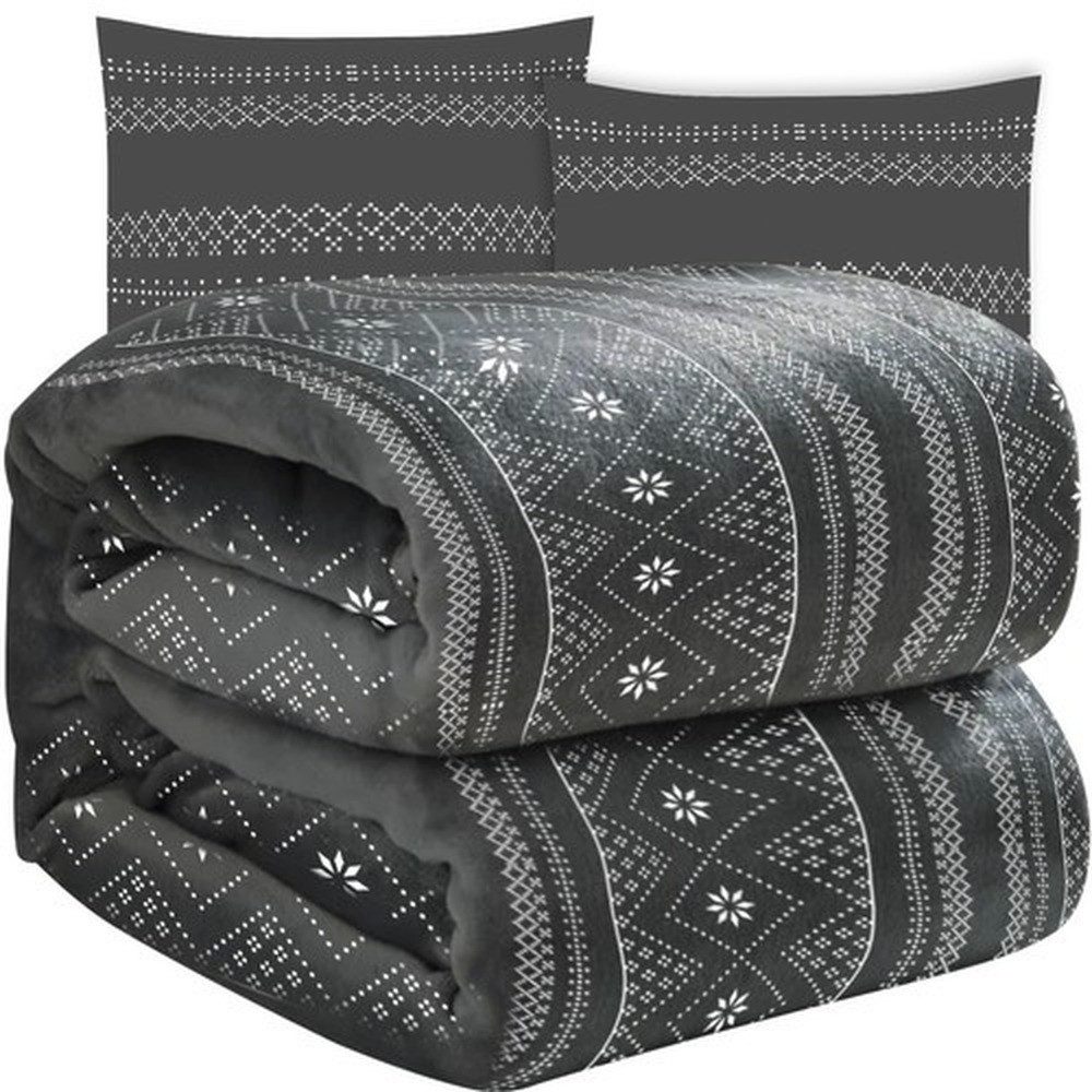 Ruhhy Bettdecke + Kopfkissen Kuscheldecke Kissenbezug günstig online kaufen