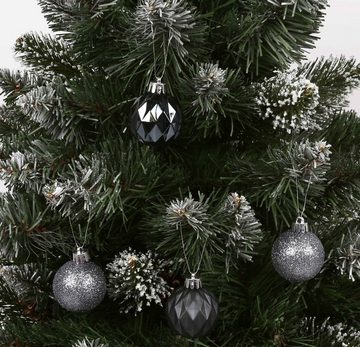 Sarcia.eu Weihnachtsbaumkugel Anthrazitfarbene Christbaumkugeln 4cm, 18 Stück 1 Pack
