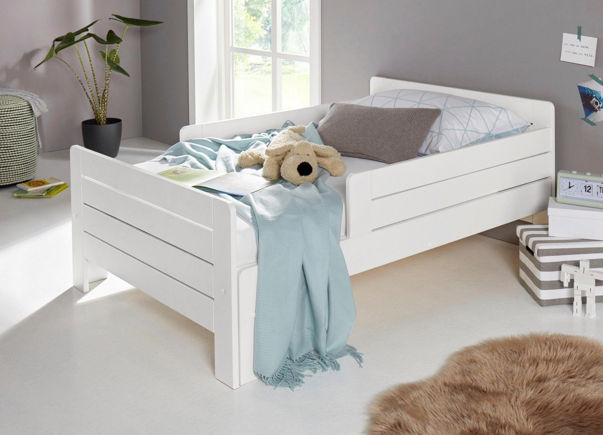 Funktionsbett "LOTTE " Kinderbett mit Rausfallschutz, Schublade optional