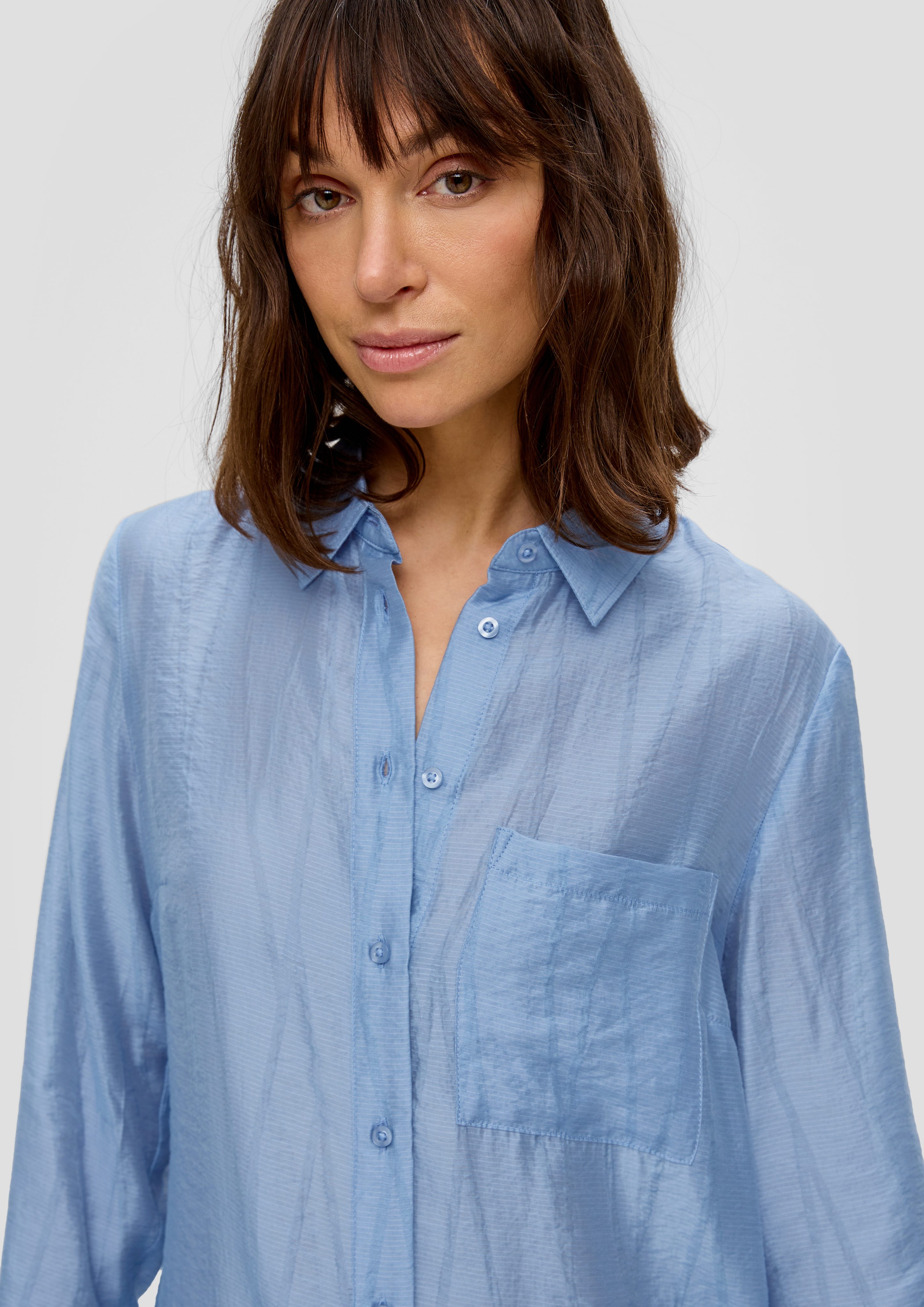 s.Oliver Langarmbluse Longbluse aus Lyocellmix günstig online kaufen