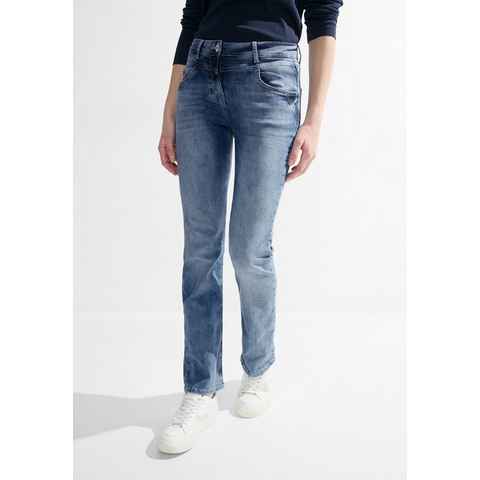 Cecil Bootcut-Jeans Toronto mit Leder-Badge