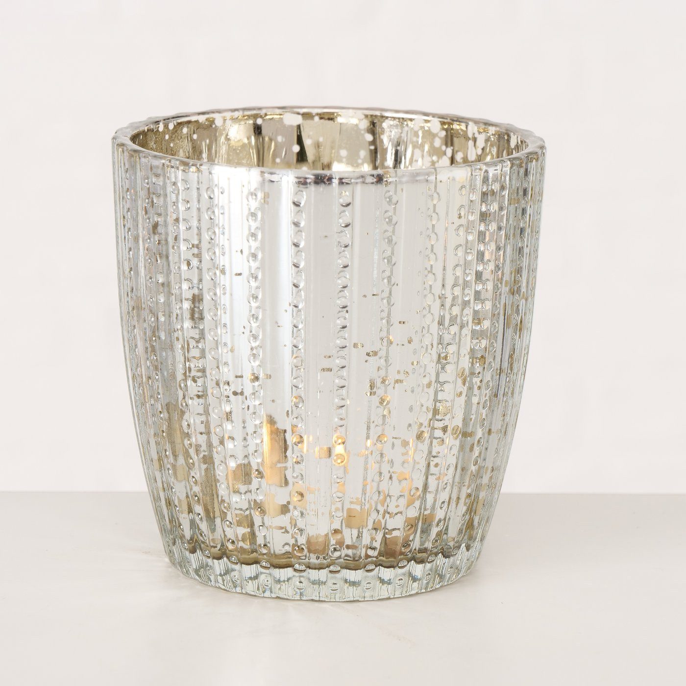 BOLTZE GRUPPE GmbH Windlicht Boltze Windlicht Patty 2er-Set Antik Silber 7 günstig online kaufen