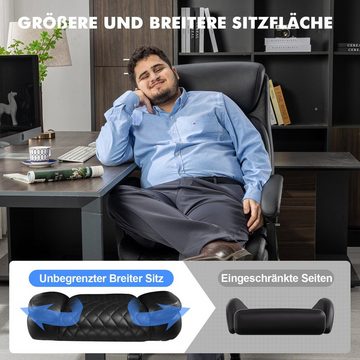 COMHOMA Bürostuhl Ergonomischer Schreibtischstuhl Chefsessel mit Fußstütze, Drehstuhl Gaming-Stuhl, höhenverstellbar, bequem für Office Home Gaming