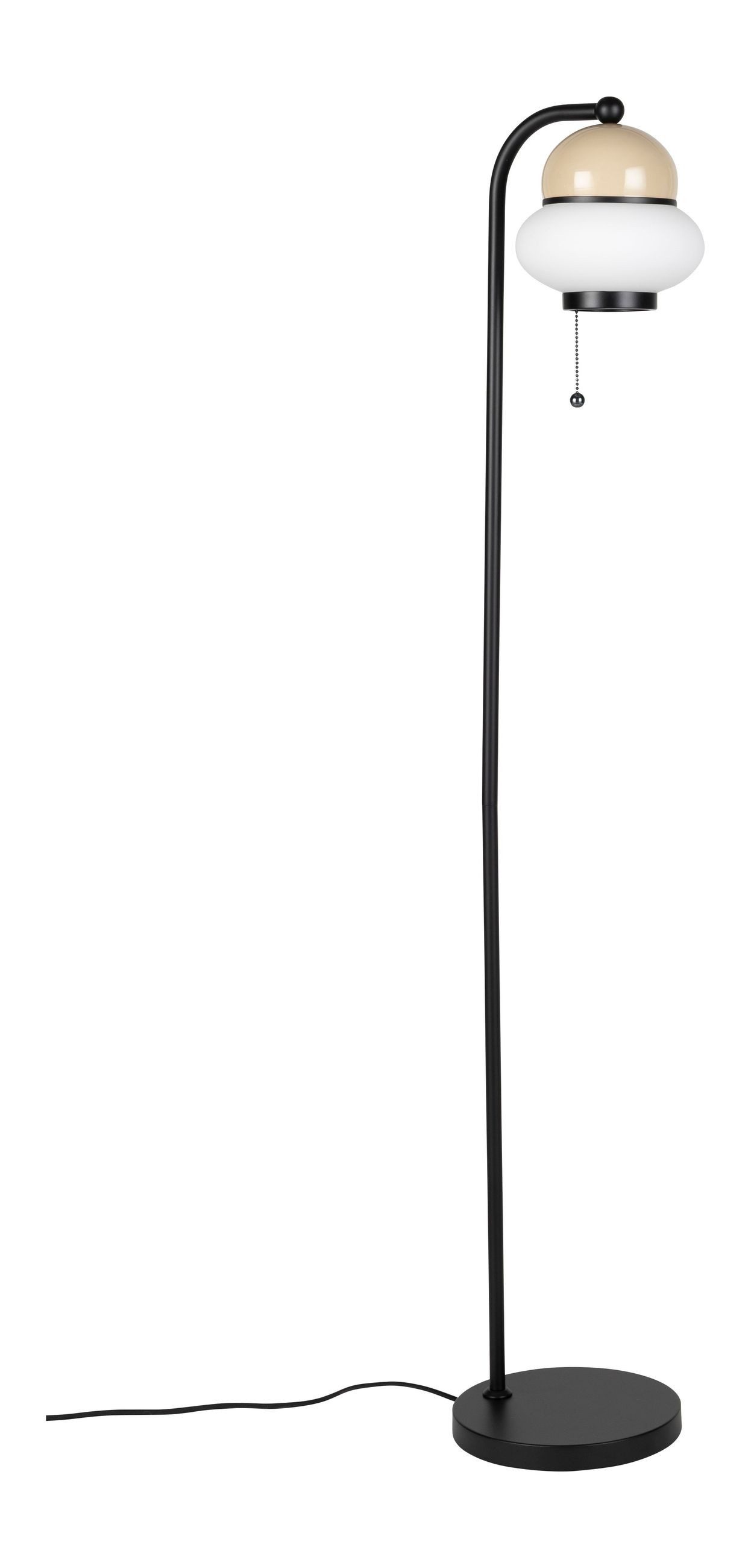 Zuiver Stehlampe Stehlampe Bumble Beige von Zuiver mit Milchglasschirm aus Eisen, ohne Leuchtmittel