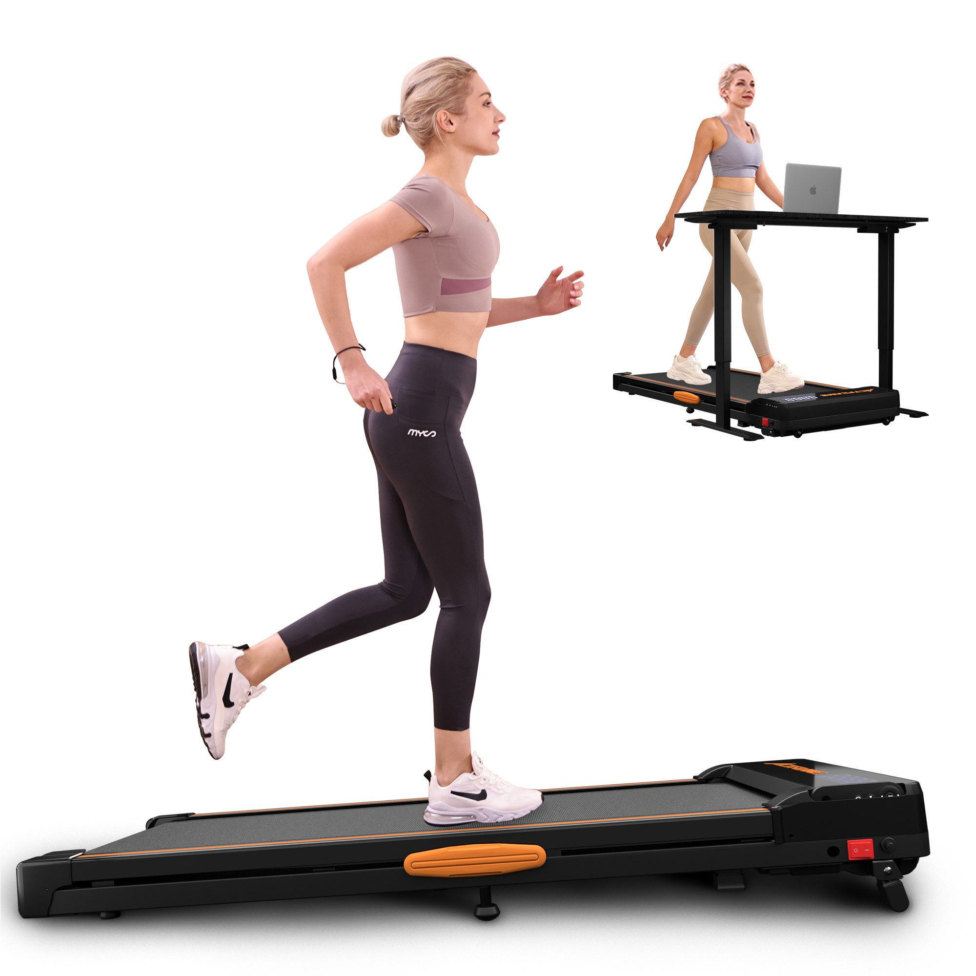 ChaCool Laufband Tragbares Laufband für Zuhause Oder unter den Schreibtisch Geeignet (Mit Fernbedienung Und LED-Anzeige Für Joggen Und Laufen)