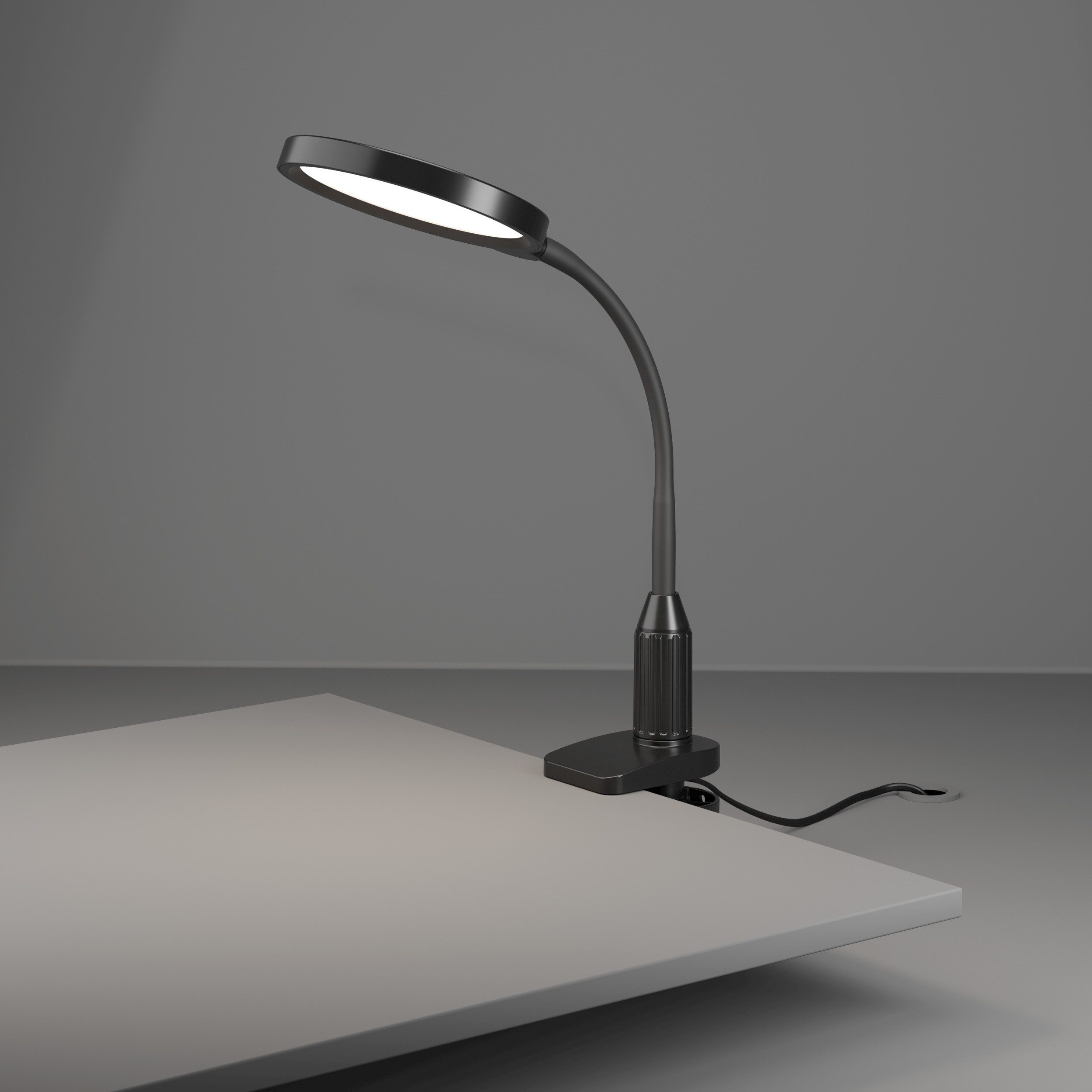 EGLO Klemmleuchte LAURO Klemmlicht - Kunststoff - LED - 1X5,5W - IP20, Dimmfunktion, Farbwechsel, mehrere Helligkeitsstufen, LED fest integriert, Neutralweiß, Kaltweiß, Warmweiß, Klemmlampe, Schreibtischlampe, Leselampe, L26,5 x B14 x H37,5 cm