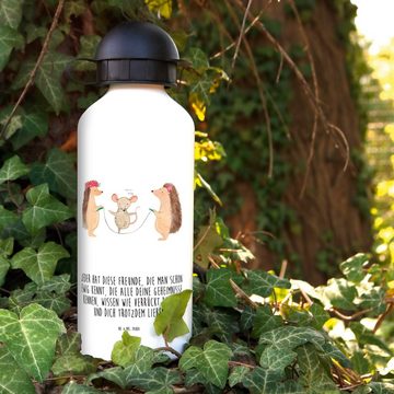 Mr. & Mrs. Panda Trinkflasche Igel Seilhüpfen - Weiß - Geschenk, Kinder Trinkflasche, Tiere, Tiermo, Bruch- und auslaufsicher