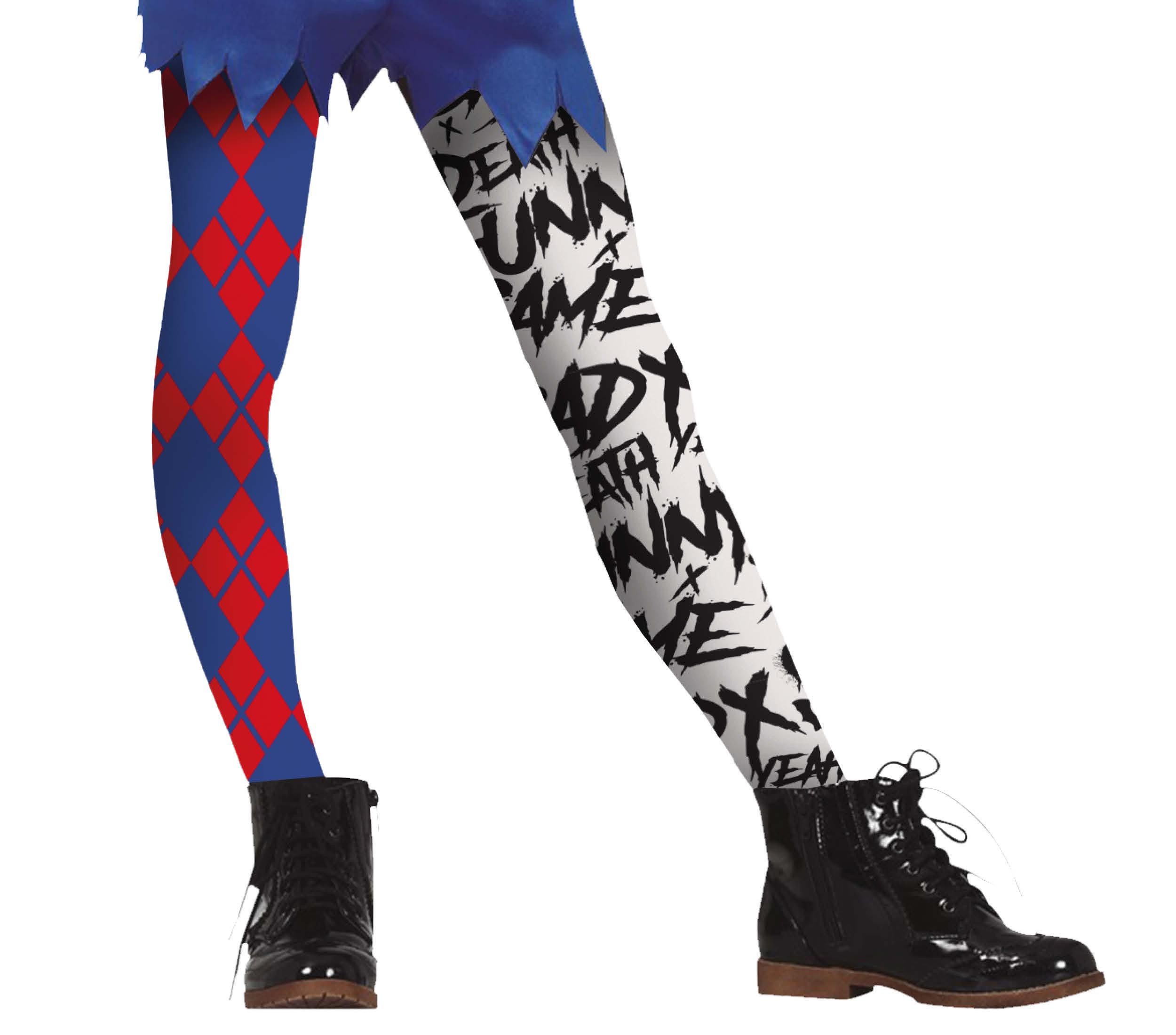 Fiestas Guirca Kostüm, Mr Smile Strumpfhosen Kostüm Superheld Cartoon Party Harlekin Muster