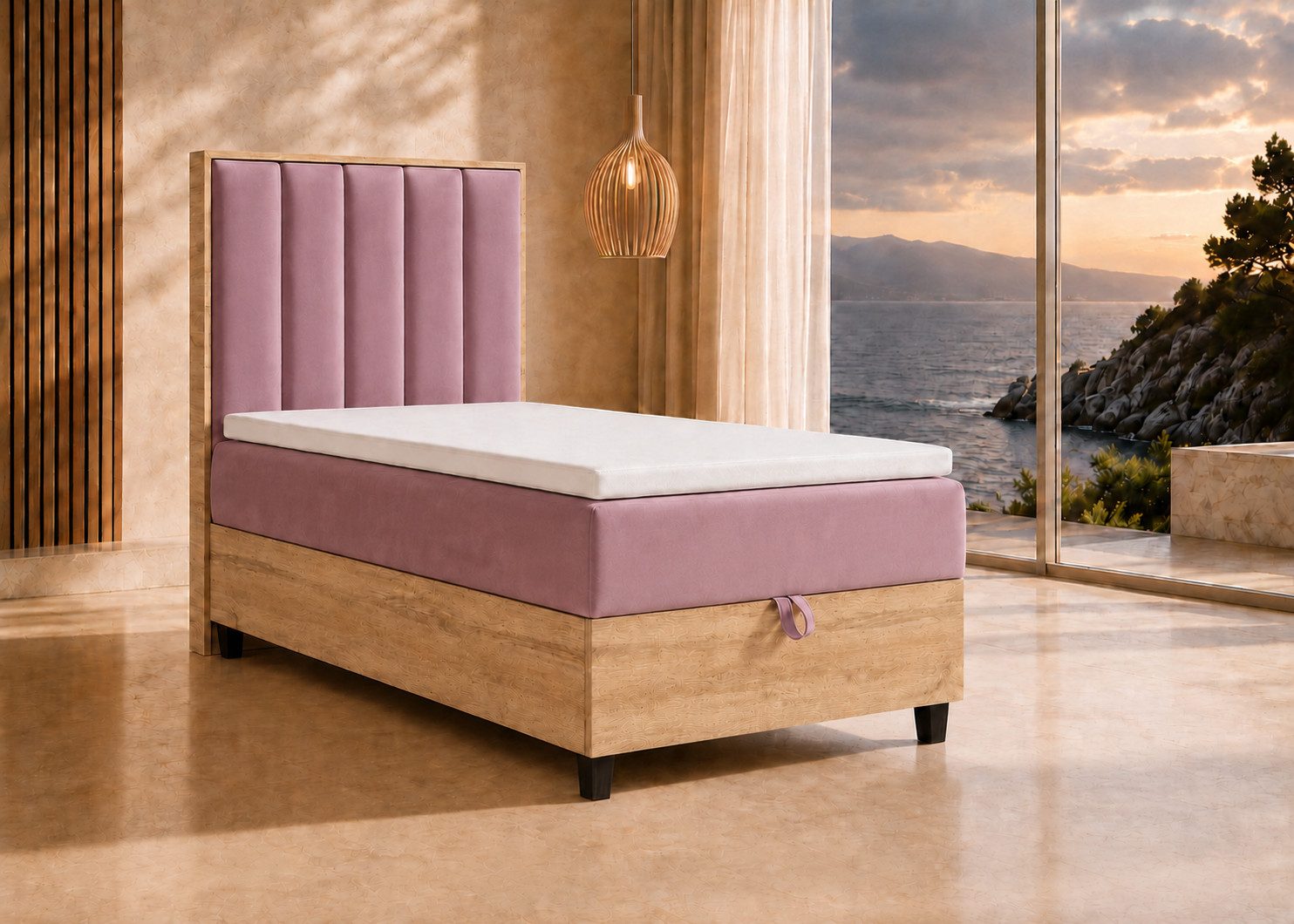 Best for Home Boxspringbett Einzelbett Trinity K-10 mit Bettkasten & Komfort Topper T30 (Bett, Polsterbett mit Stauraum, Jugendbett, Kinderbett versch. Größen, 4-St., 70x200 80x200 90x200 100x200 cm), Verschiedene Liefermöglichkeiten, TOP Preis-Leistungs-Verhältnis